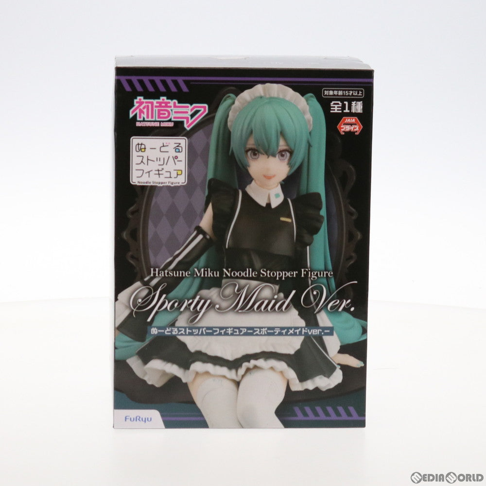 【中古即納】[FIG] 初音ミク キャラクター・ボーカル・シリーズ01 初音ミク ぬーどるストッパーフィギュア-スポーティメイドver.- プライズ(AMU-PRZ12515) フリュー(20211031)