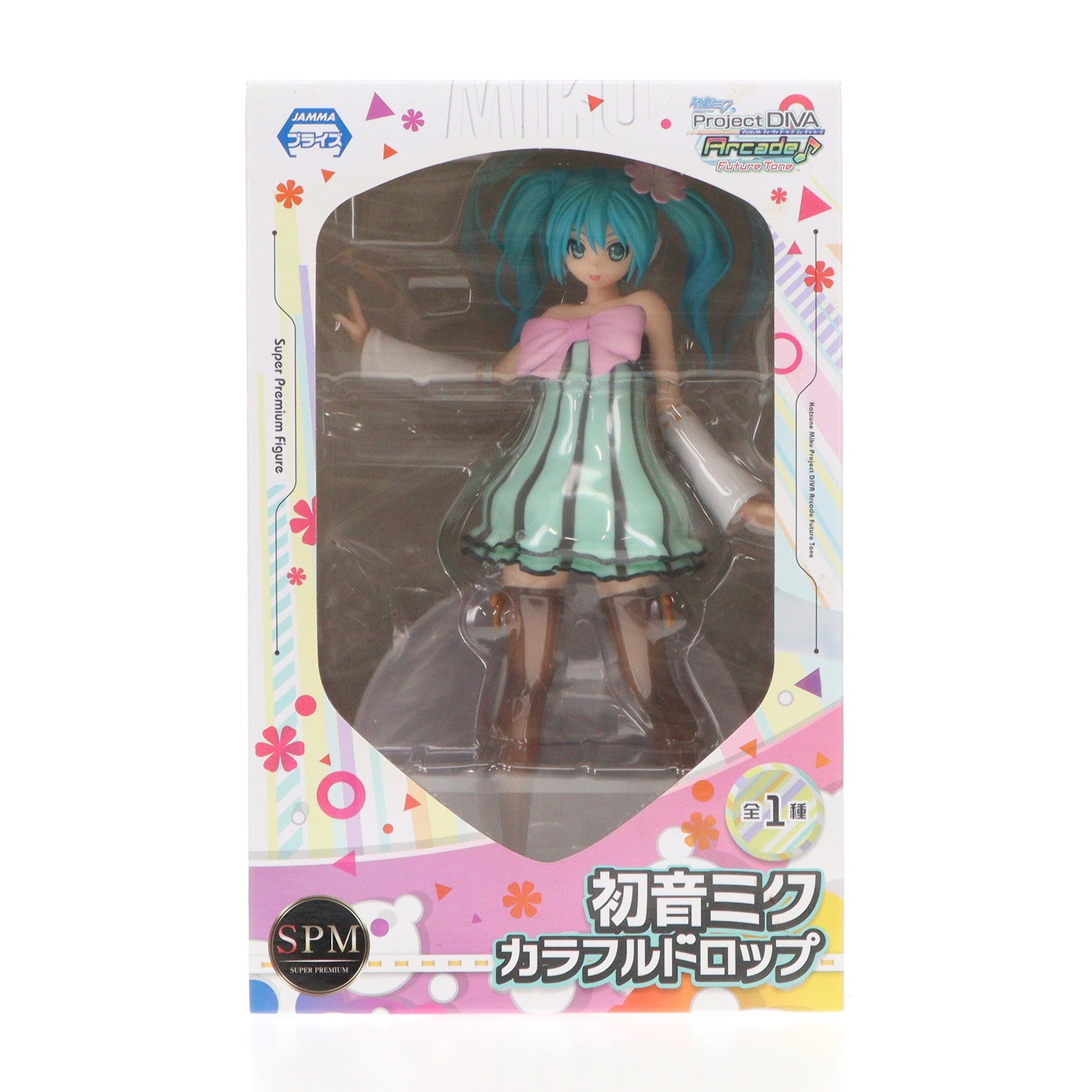 【中古即納】[FIG] 初音ミク カラフルドロップ 初音ミク Project DIVA Arcade Future Tone スーパープレミアムフィギュア プライズ(1011819) セガ(20160331)