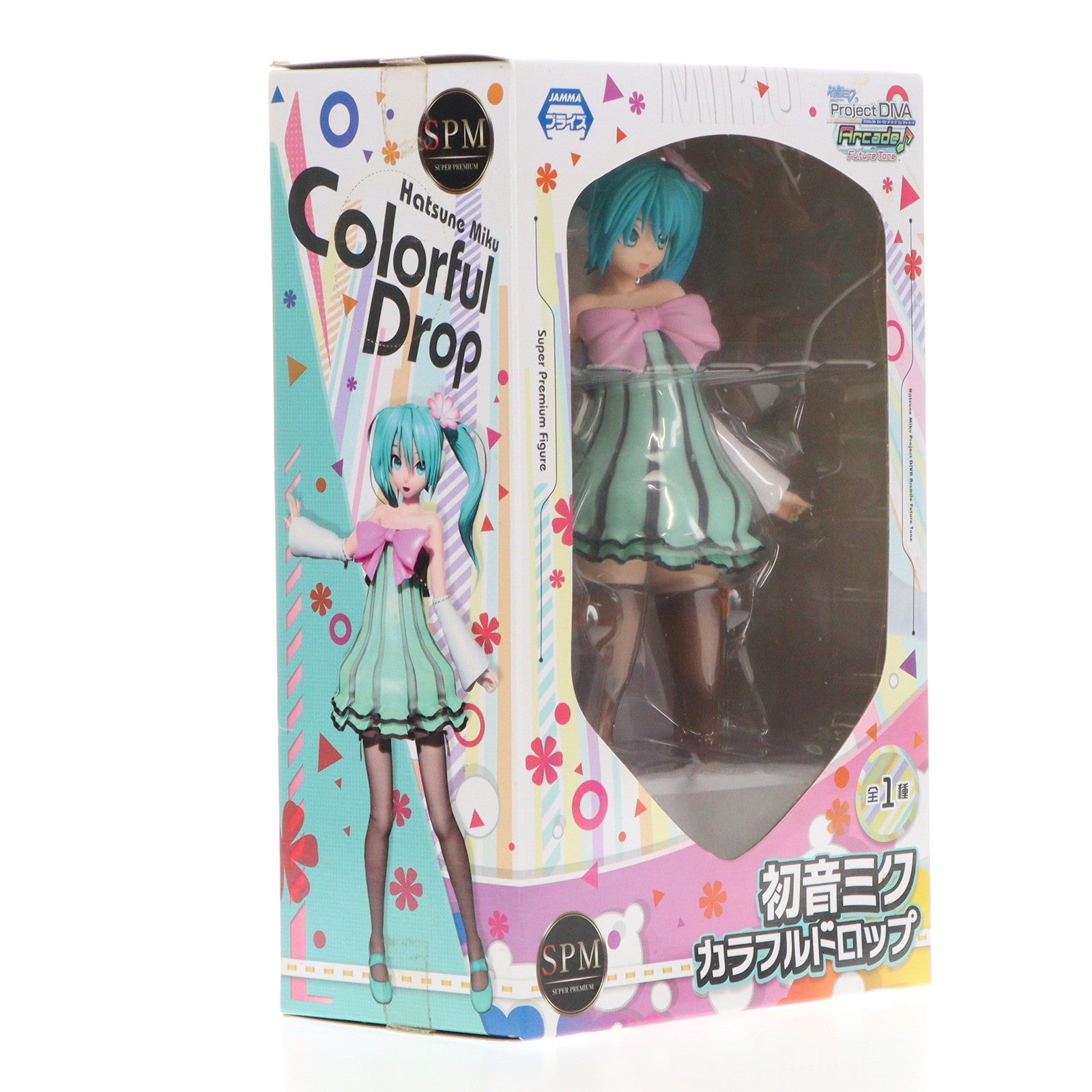 【中古即納】[FIG] 初音ミク カラフルドロップ 初音ミク Project DIVA Arcade Future Tone スーパープレミアムフィギュア プライズ(1011819) セガ(20160331)