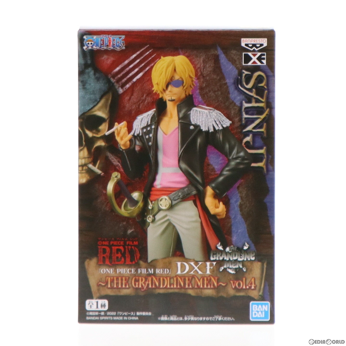 【中古即納】[FIG]サンジ ワンピース FILM RED DXF～THE GRANDLINE MEN～vol.4 ONE PIECE フィギュア プライズ(2618316) バンプレスト(20220810)