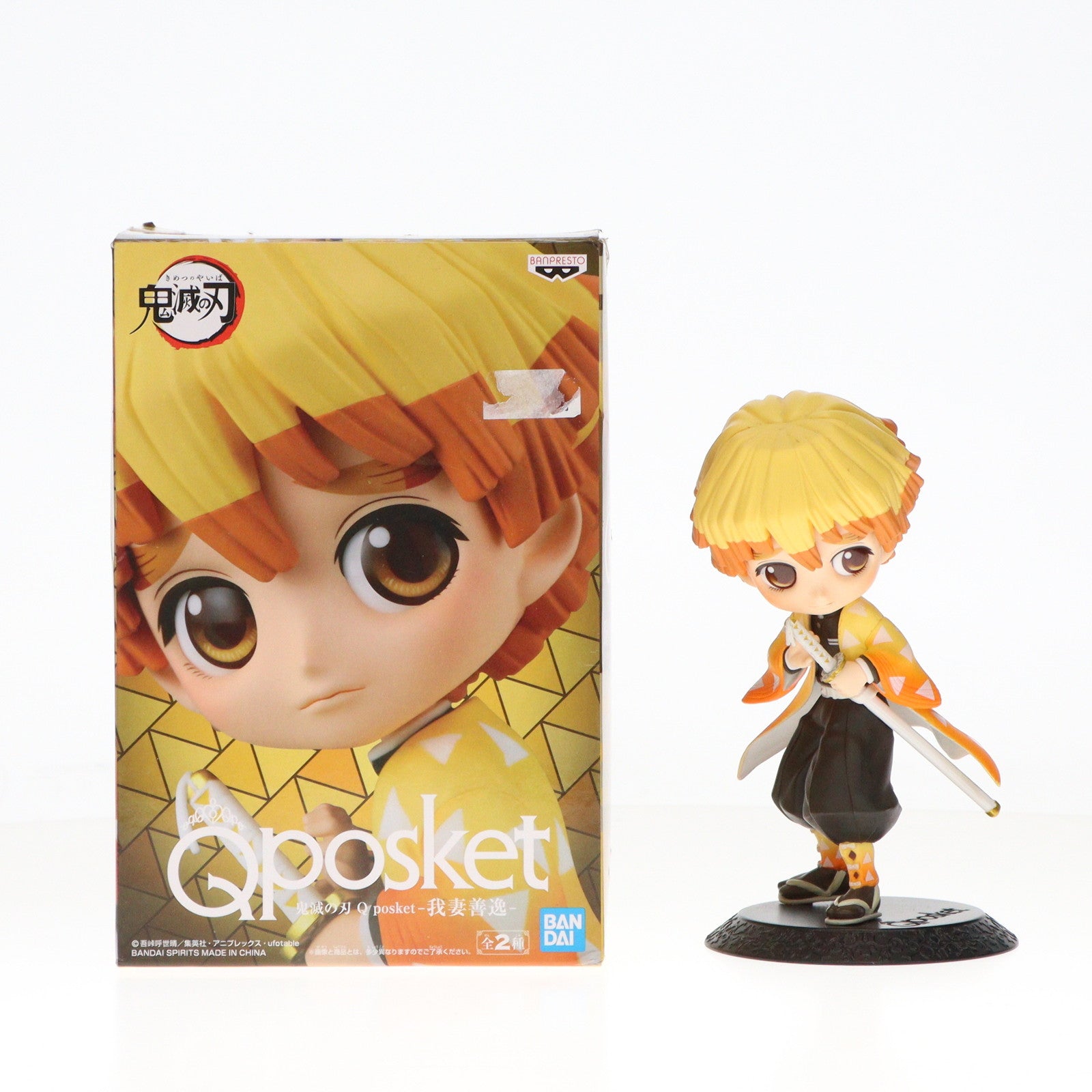 【中古即納】[FIG]我妻善逸(あがつまぜんいつ) A(イエロー) Q posket-我妻善逸- 鬼滅の刃 フィギュア プライズ(82576) バンプレスト(20201031)