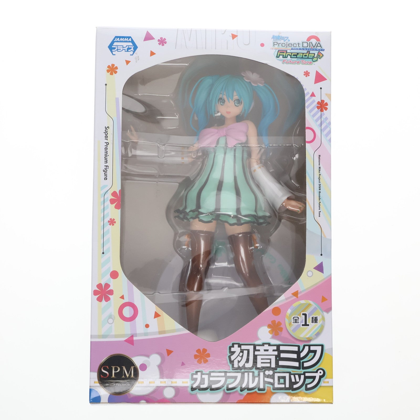 【中古即納】[FIG] 初音ミク カラフルドロップ 初音ミク Project DIVA Arcade Future Tone スーパープレミアムフィギュア プライズ(1011819) セガ(20160331)