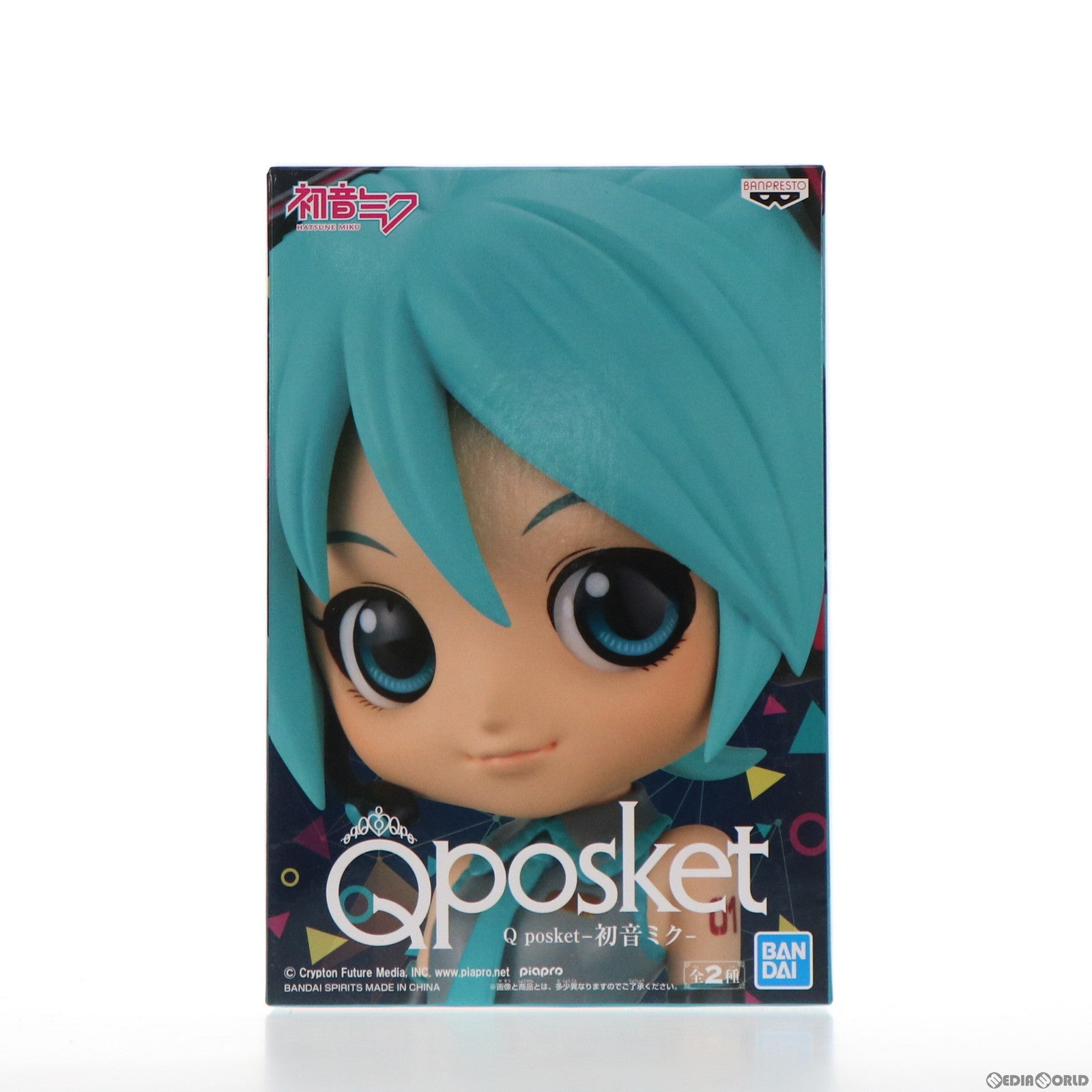 【中古即納】[FIG] 初音ミク A(ノーマルカラー) Q posket-初音ミク- キャラクター・ボーカル・シリーズ01 初音ミク フィギュア プライズ(2551338) バンプレスト(20211220)