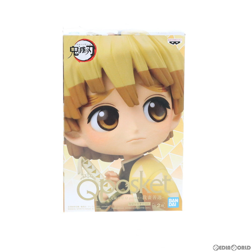 【中古即納】[FIG] 我妻善逸(あがつまぜんいつ) B(セピアカラー) Q posket-我妻善逸- 鬼滅の刃 フィギュア プライズ(82576) バンプレスト(20201031)