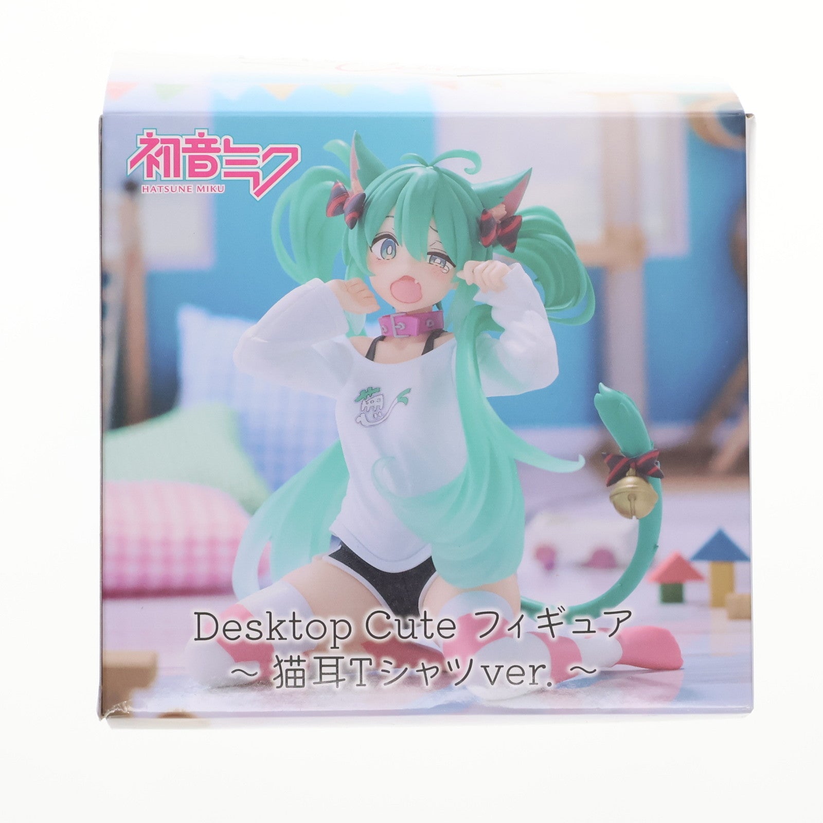 【中古即納】[FIG] 初音ミク キャラクター・ボーカル・シリーズ01 初音ミク Desktop Cute フィギュア ～猫耳Tシャツver.～ プライズ(451780000) タイトー(20240831)