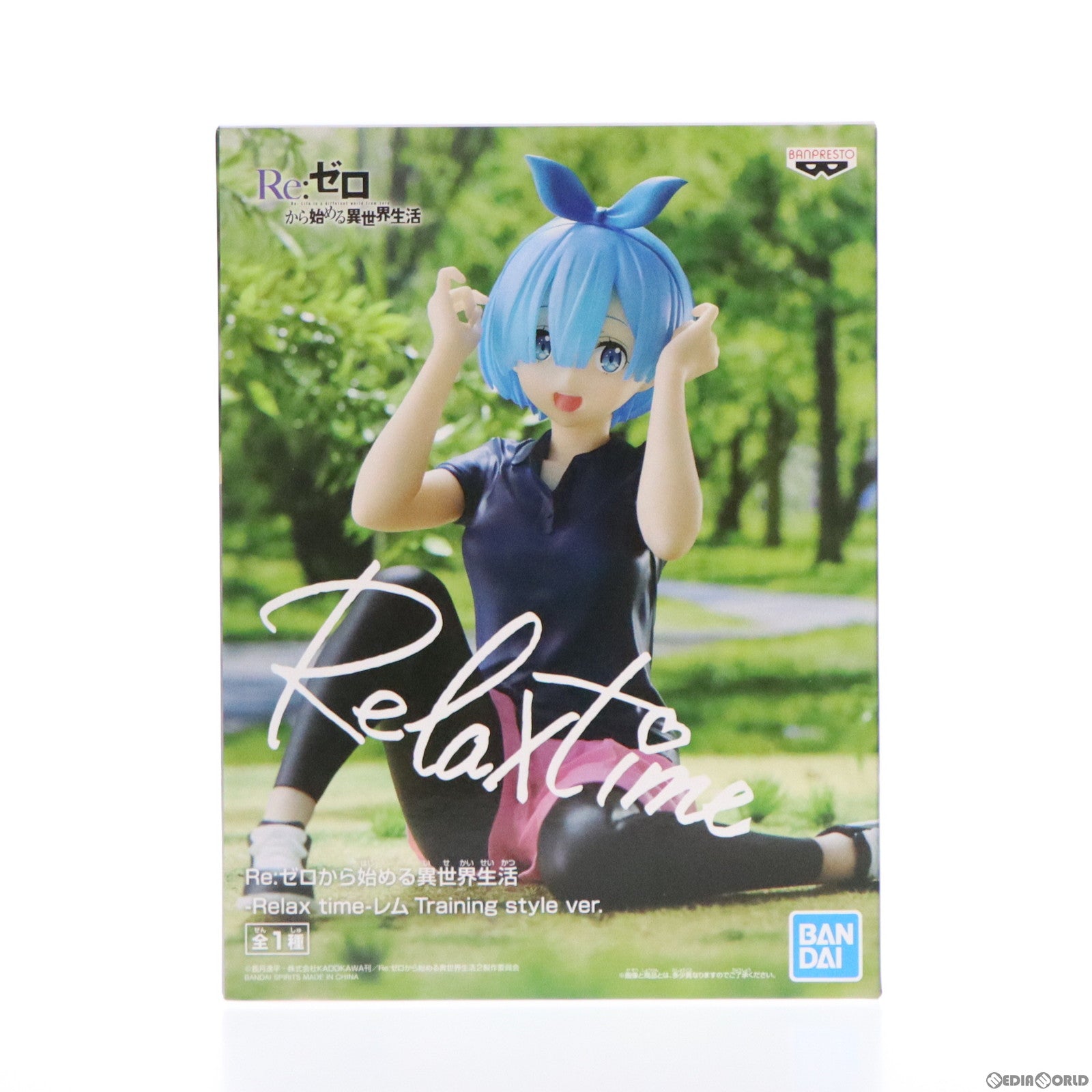 【中古即納】[FIG] レム -Relax time-レム Training style ver. Re:ゼロから始める異世界生活 フィギュア プライズ(2594997) バンプレスト(20220430)
