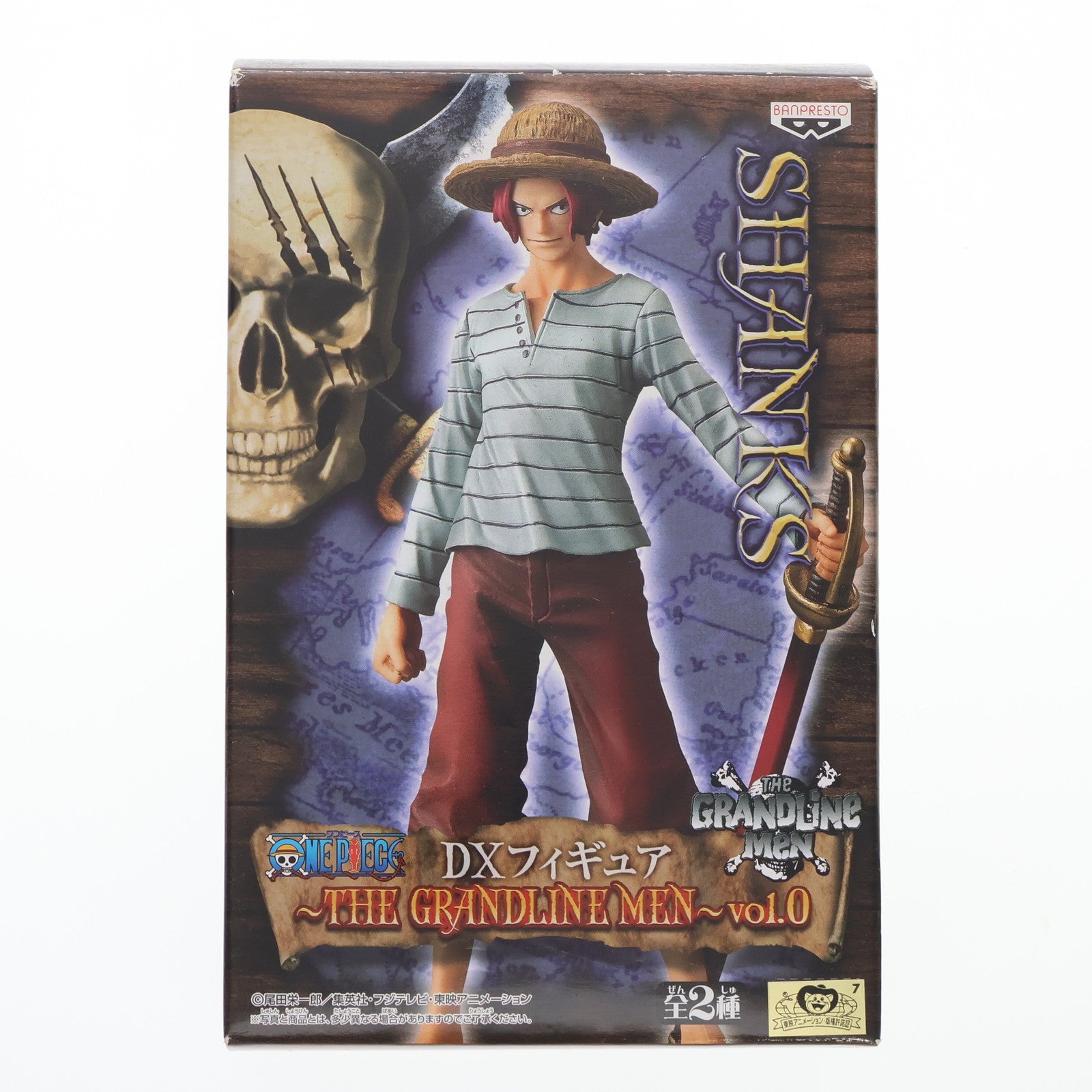 【中古即納】[FIG] シャンクス ワンピース DXフィギュア～THE GRANDLINE MEN～vol.0 ONE PIECE プライズ(47914) バンプレスト(20120630)