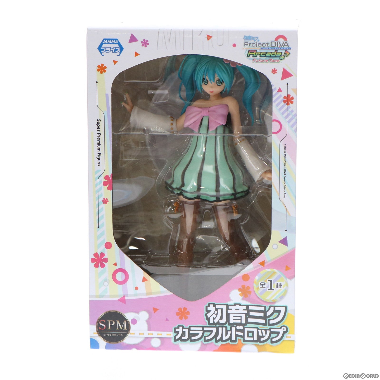 【中古即納】[FIG] 初音ミク カラフルドロップ 初音ミク Project DIVA Arcade Future Tone スーパープレミアムフィギュア プライズ(1011819) セガ(20160331)
