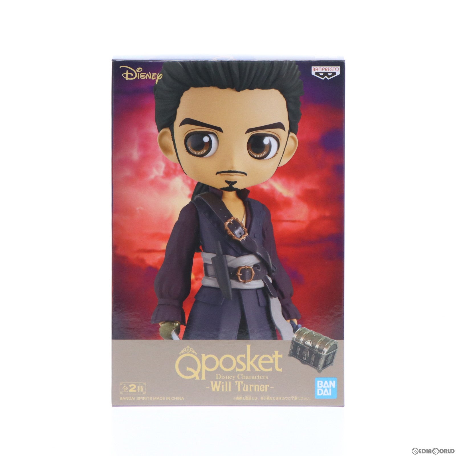 【中古即納】[FIG] ウィル・ターナー(腕赤) パイレーツ・オブ・カリビアン Q posket Disney Characters -Will Turner- フィギュア プライズ(82399) バンプレスト(20200820)