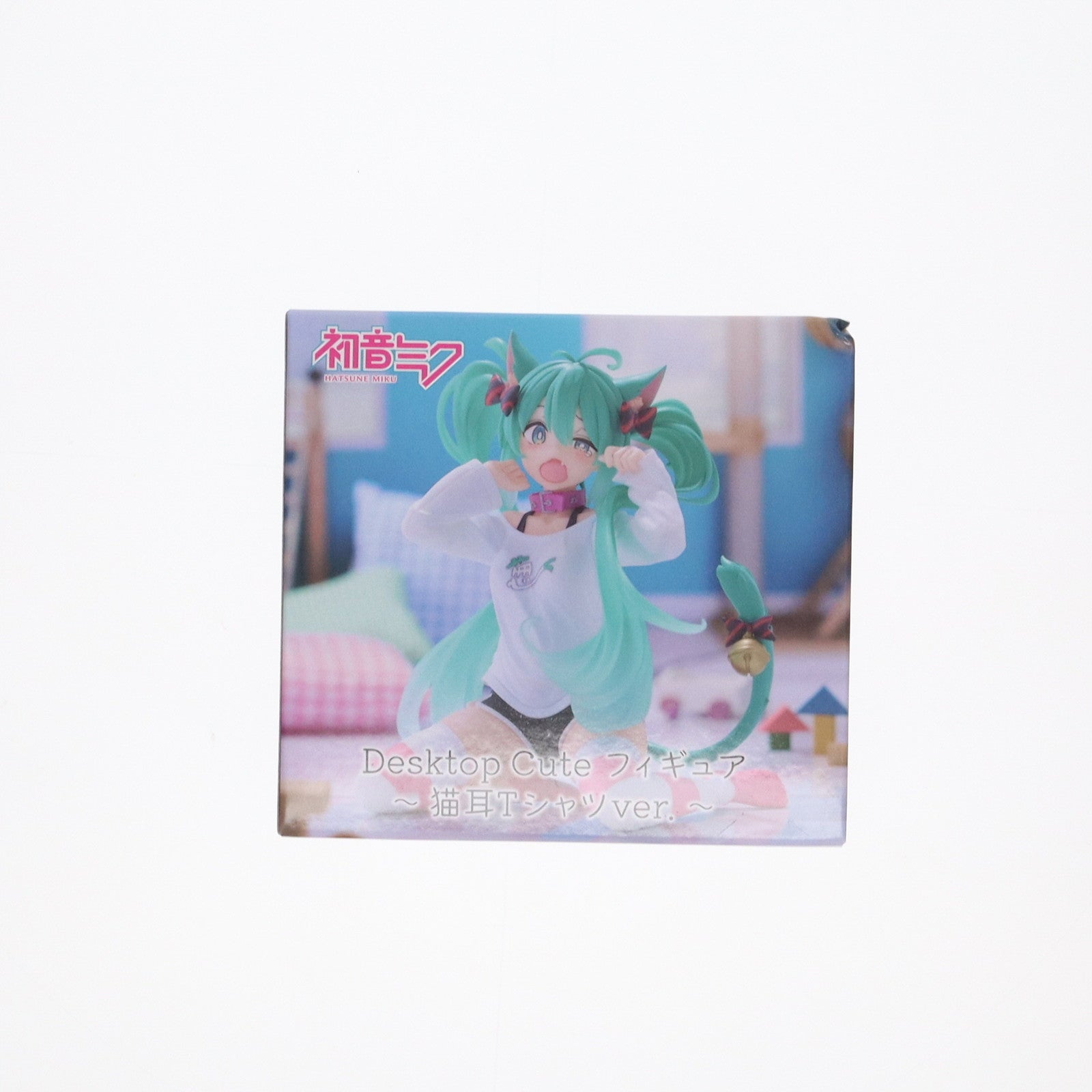 【中古即納】[FIG] 初音ミク キャラクター・ボーカル・シリーズ01 初音ミク Desktop Cute フィギュア ～猫耳Tシャツver.～ プライズ(451780000) タイトー(20240831)