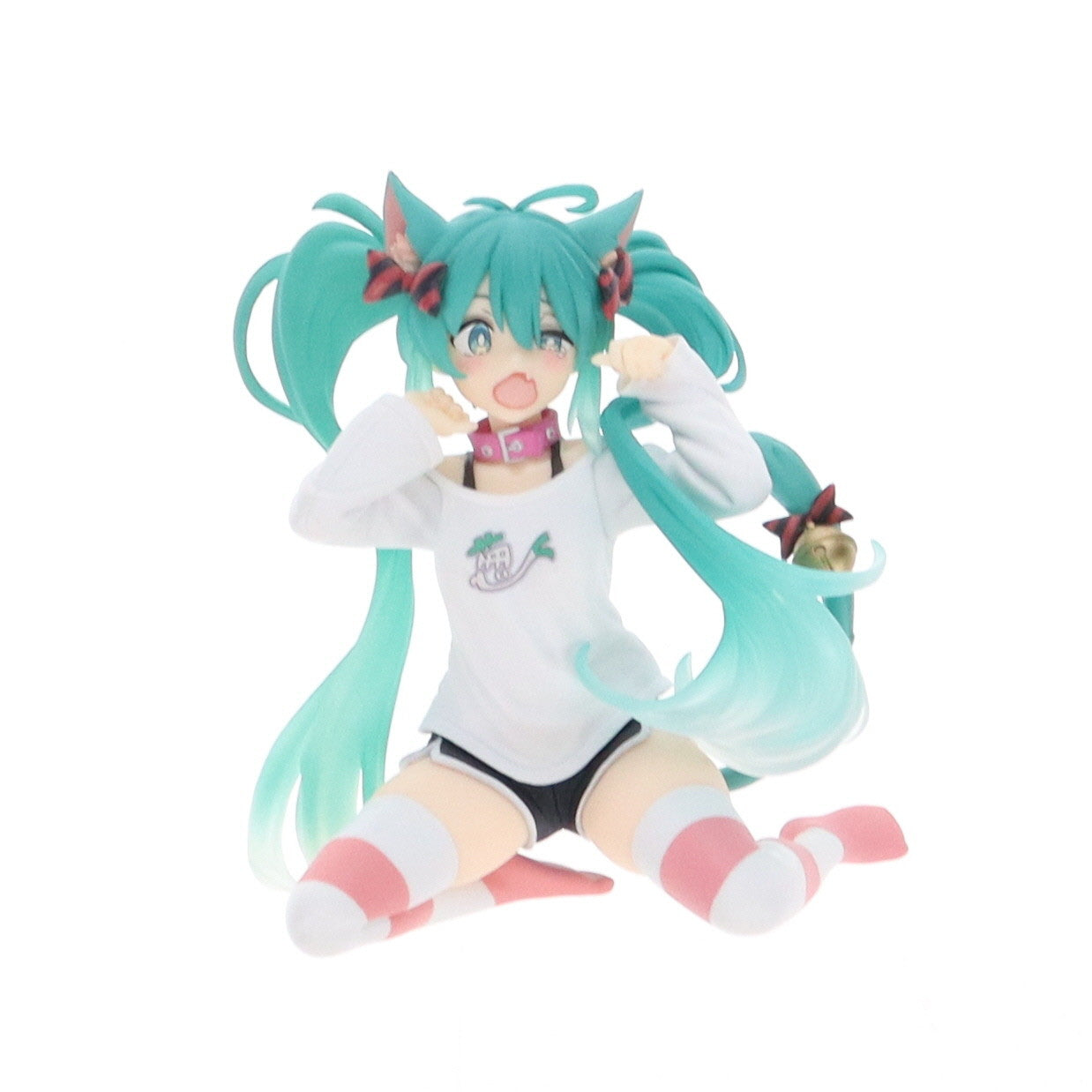 【中古即納】[FIG] 初音ミク キャラクター・ボーカル・シリーズ01 初音ミク Desktop Cute フィギュア ～猫耳Tシャツver.～ プライズ(451780000) タイトー(20240831)