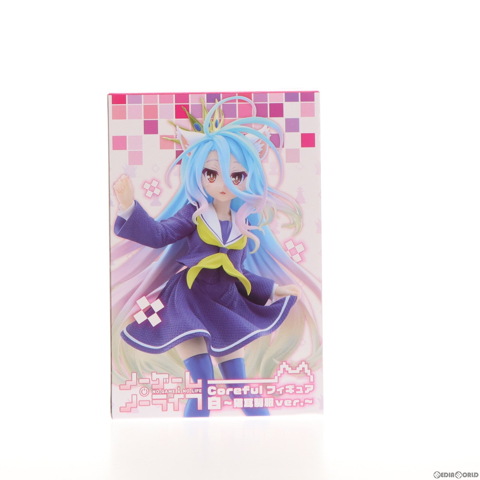 【中古即納】[FIG] 白(しろ) ノーゲーム・ノーライフ Coreful フィギュア 白～猫耳制服ver.～ プライズ(451703900) タイトー(20240210)