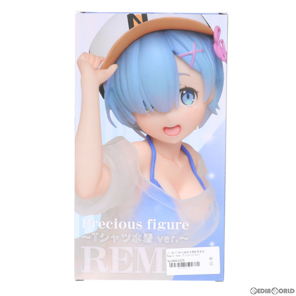 【中古即納】[FIG] レム Re:ゼロから始める異世界生活 Memory Snow プレシャスフィギュア レム～Tシャツ水着 ver.～ プライズ(451156500) タイトー(20190831)