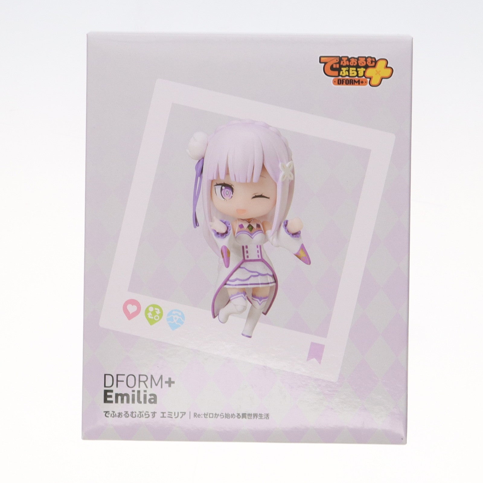 【中古即納】[FIG] でふぉるむぷらす エミリア Re:ゼロから始める異世界生活 フルアクションデフォルメフィギュア プライズ エルココ(20240620)