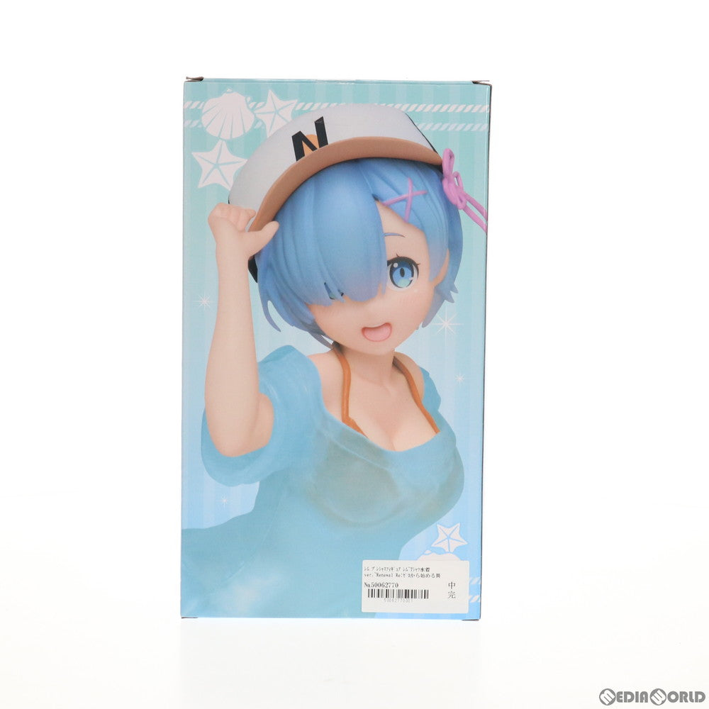 【中古即納】[FIG] レム Re:ゼロから始める異世界生活 プレシャスフィギュア レム～Tシャツ水着ver.～Renewal プライズ(451288000) タイトー(20210210)