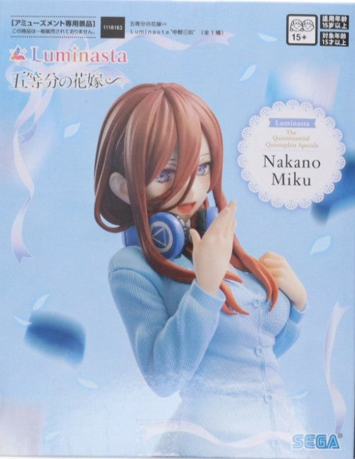 【中古即納】[FIG] 中野三玖(なかのみく) 五等分の花嫁∽ Luminasta『中野三玖』 フィギュア プライズ(1116163) セガ(20250220)