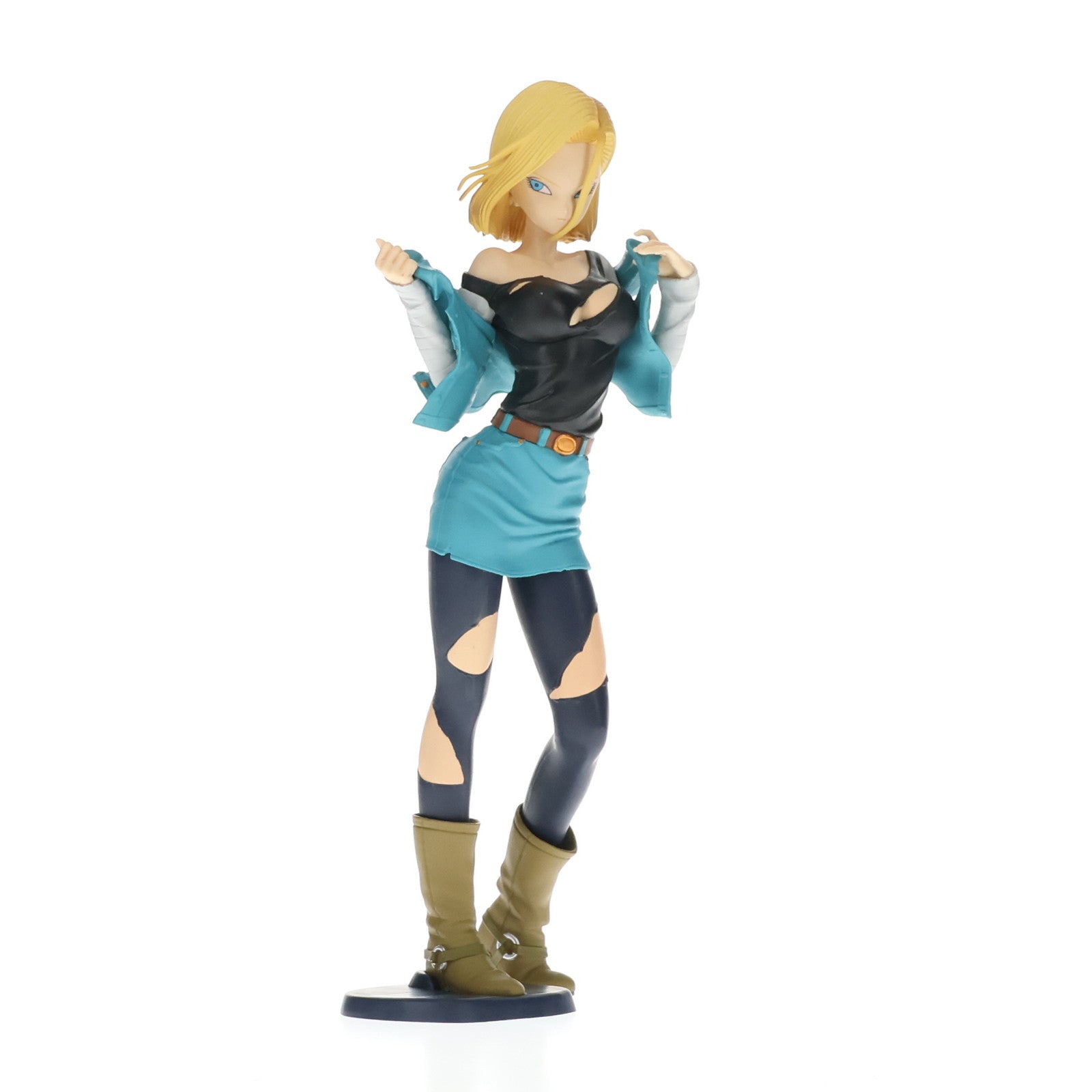 【中古即納】[FIG] 人造人間18号(ターコイズブルー) ドラゴンボールZ GLITTER&GLAMOURS-ANDROID NO.18- DRAGON BALL フィギュア プライズ(38013) バンプレスト(20180125)