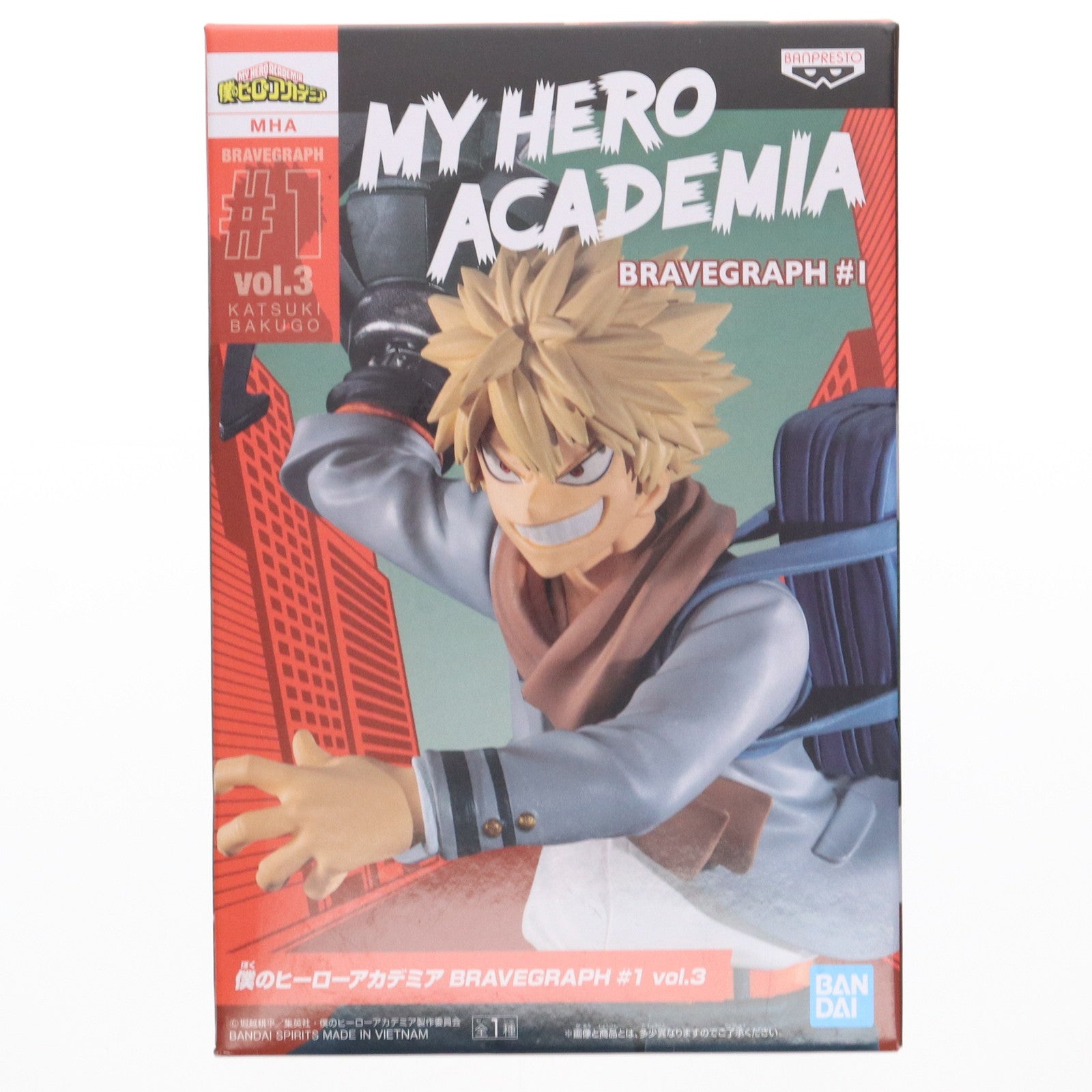【中古即納】[FIG] 爆豪勝己(ばくごうかつき) 僕のヒーローアカデミア BRAVEGRAPH #1 vol.3 フィギュア プライズ(2572252) バンプレスト(20220531)