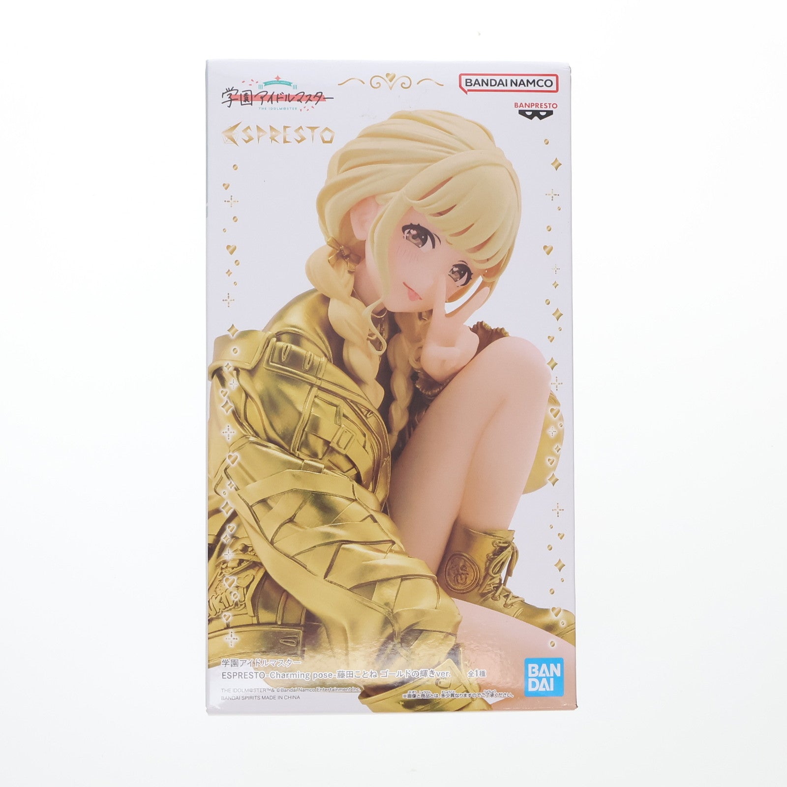 【中古即納】[FIG] ナムコ限定 藤田ことね(ふじたことね) ゴールドの輝きver. 学園アイドルマスター ESPRESTO-Charming pose-藤田ことね フィギュア プライズ(2771743) バンプレスト(20250425)