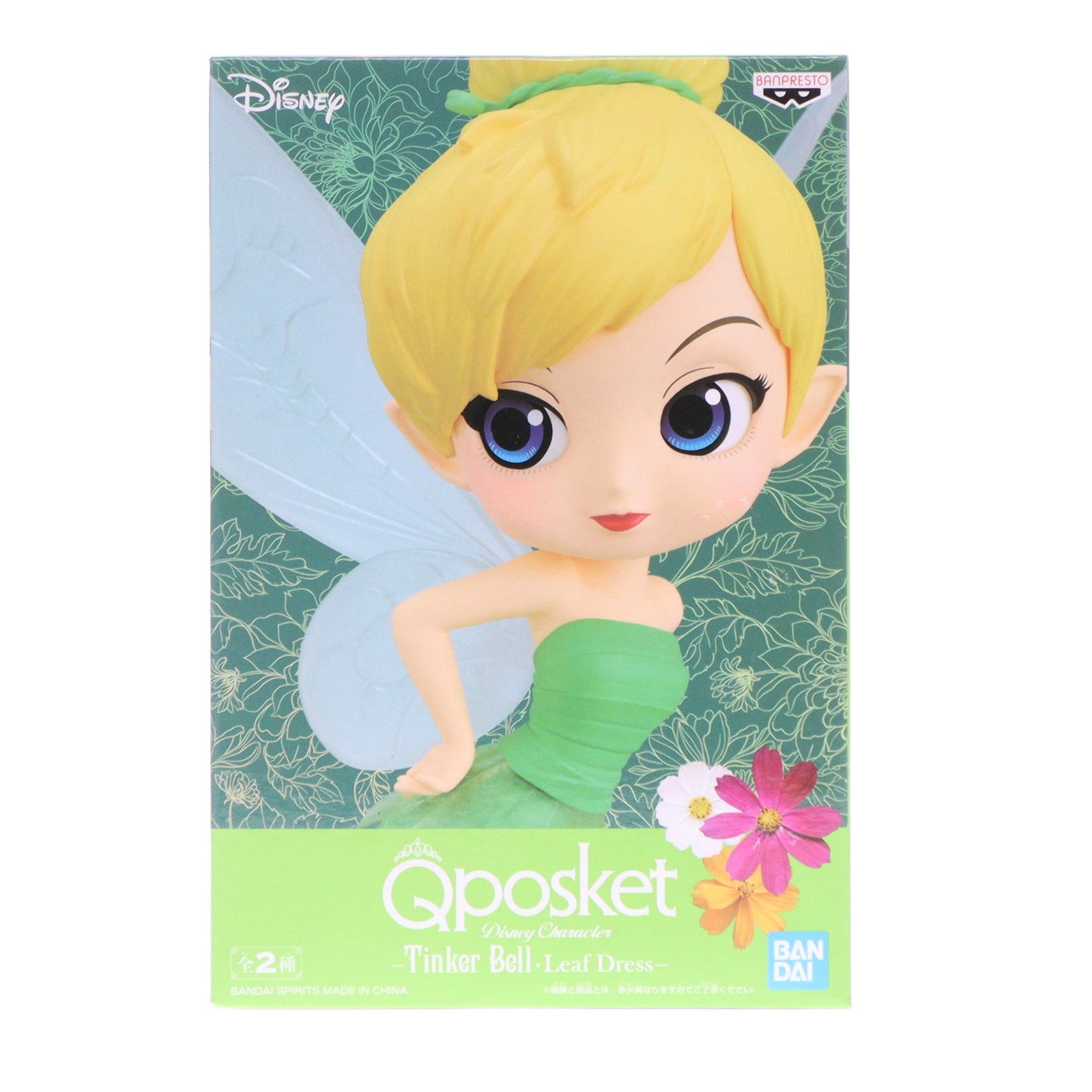 【中古即納】[FIG] ティンカー・ベル(服装濃) ピーター・パン Q posket Disney Character-Tinker Bell・Leaf Dress- フィギュア プライズ(81834) バンプレスト(20200120)