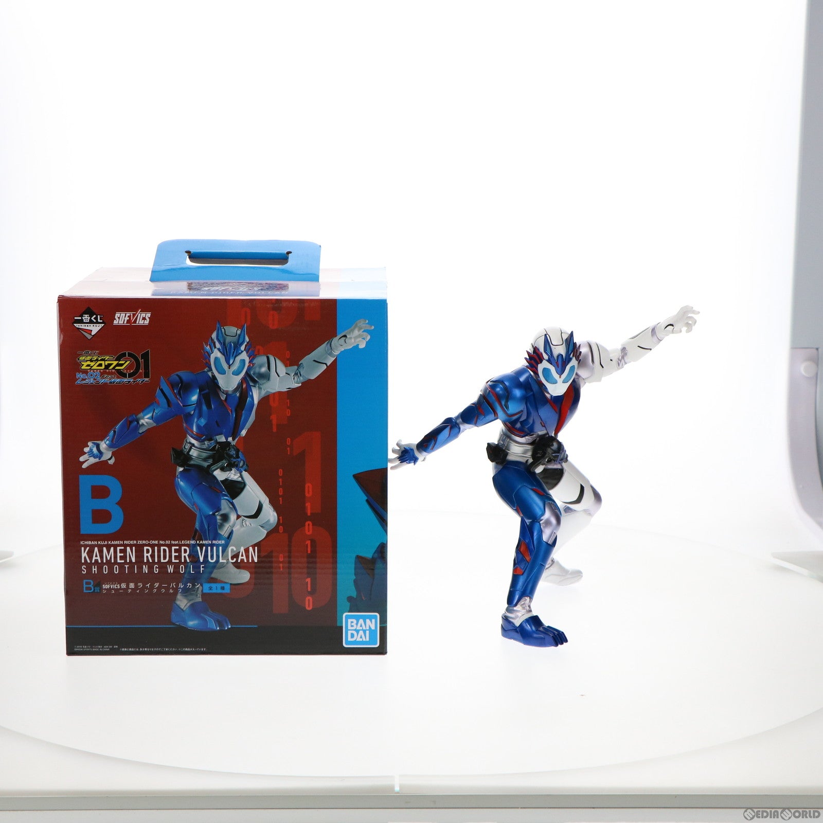 【中古即納】[SFT] B賞 SOFVICS 仮面ライダーバルカン シューティングウルフ 一番くじ 仮面ライダーゼロワン NO.02 feat.レジェンド仮面ライダー ソフビフィギュア プライズ(271) バンダイスピリッツ(20200529)