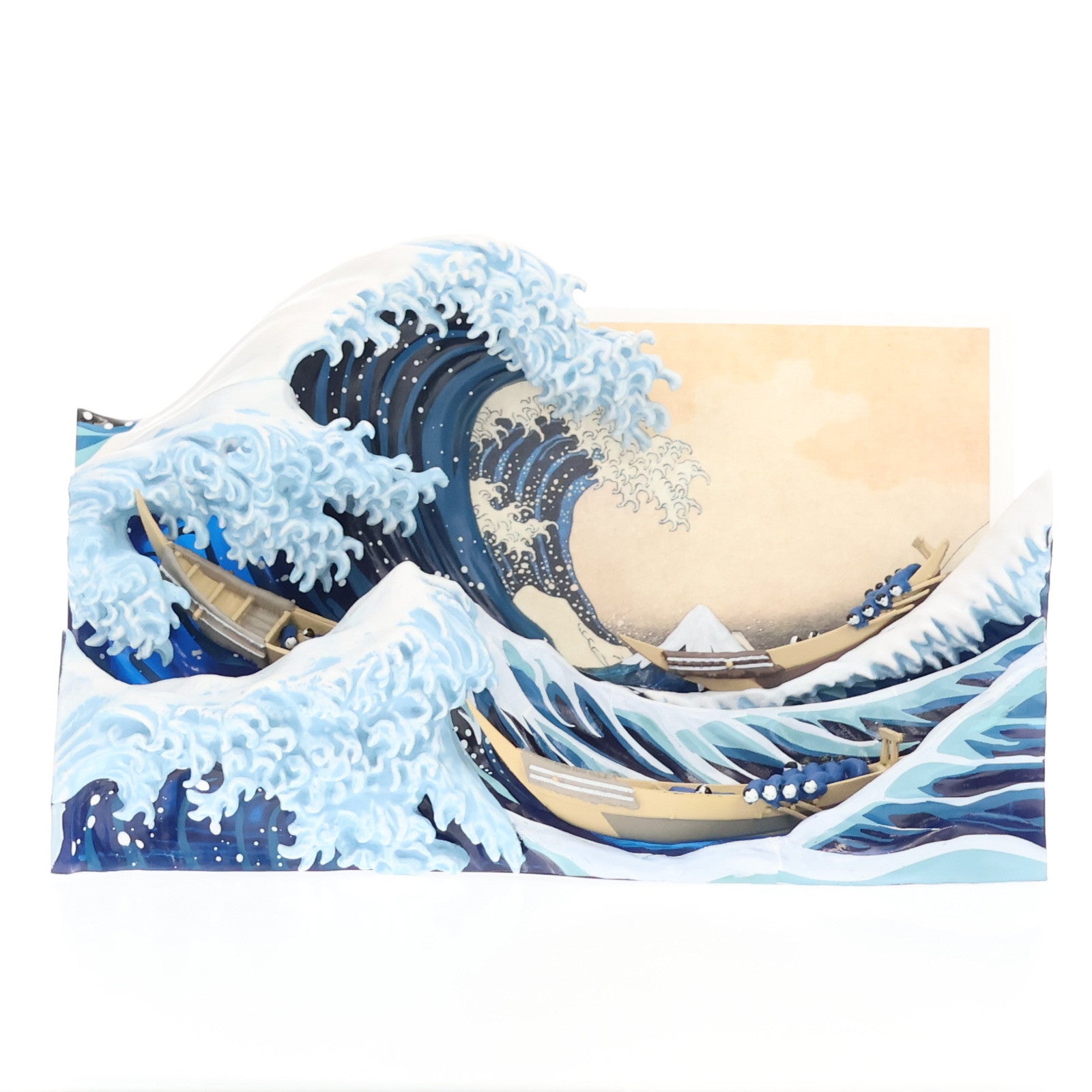 【中古即納】[FIG] A賞 神奈川沖浪裏(かながわおきなみうら) ポストカードスタンド付きジオラマ 一番くじ 葛飾北斎 フィギュア プライズ バンダイスピリッツ(20240831)