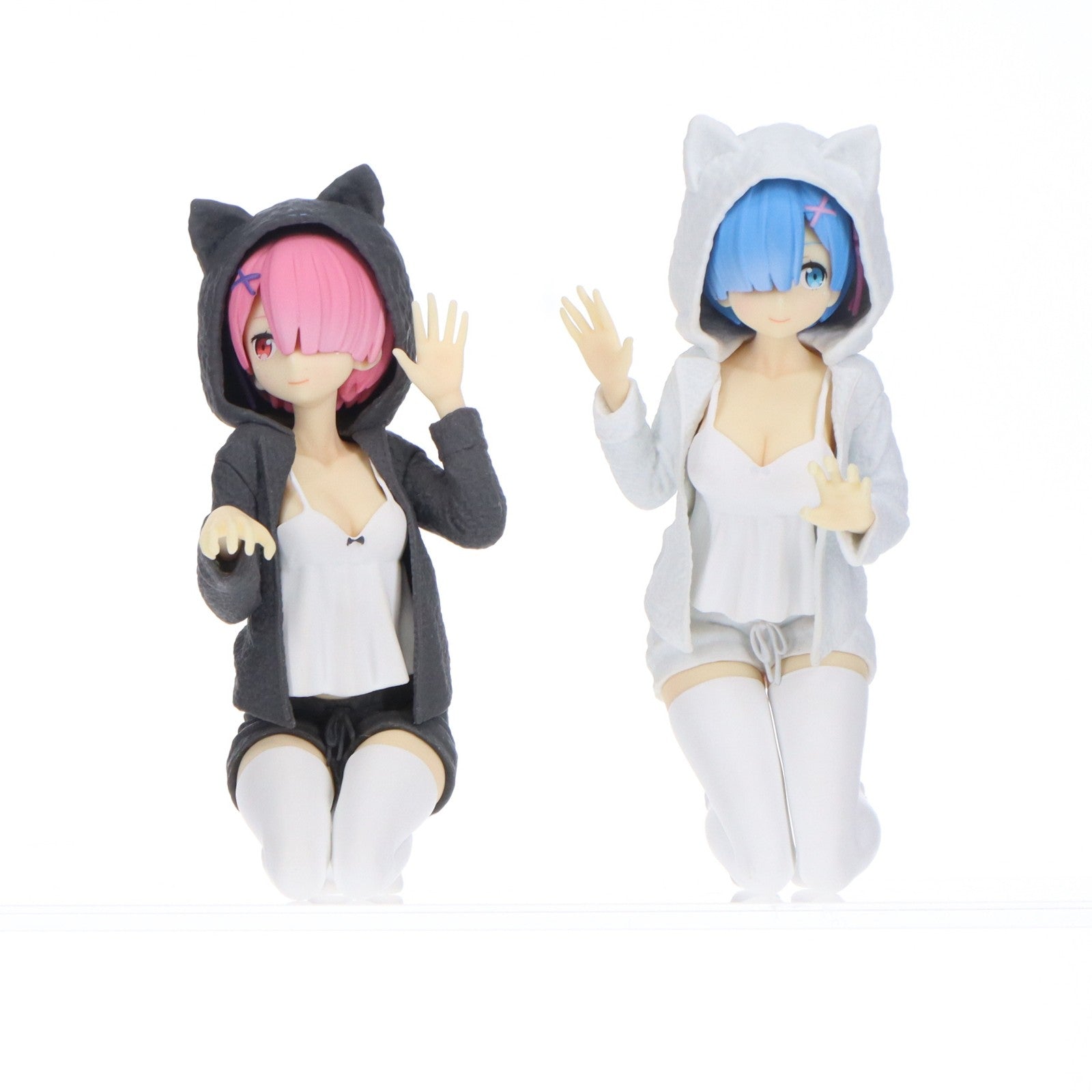 【中古即納】[FIG] ラストワン賞 レム&ラム Nyanko mode ラストワンver. 一番くじ Re:ゼロから始める異世界生活-いつでもあなたと一緒だよ- フィギュア プライズ(15432) バンプレスト(20180512)