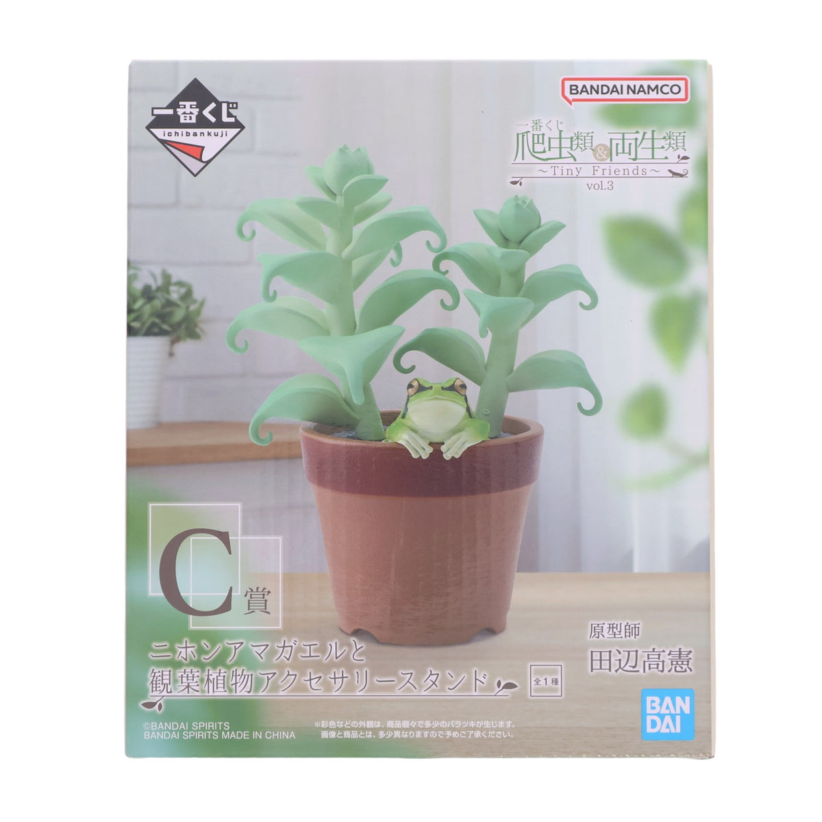 【中古即納】[GDS] C賞 ニホンアマガエルと観葉植物アクセサリースタンド 一番くじ 爬虫類&両生類～Tiny Friends～vol.3 プライズ バンダイスピリッツ(20260829)