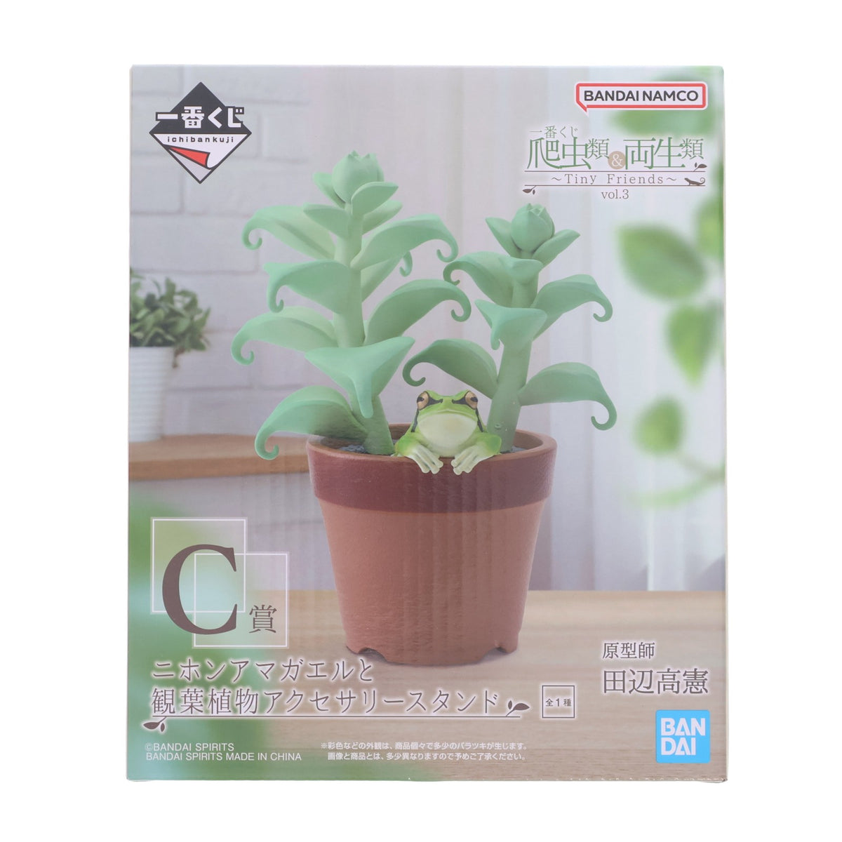 【中古即納】[GDS] C賞 ニホンアマガエルと観葉植物アクセサリースタンド 一番くじ 爬虫類&両生類～Tiny Friends～vol.3 プライズ バンダイスピリッツ(20260829)