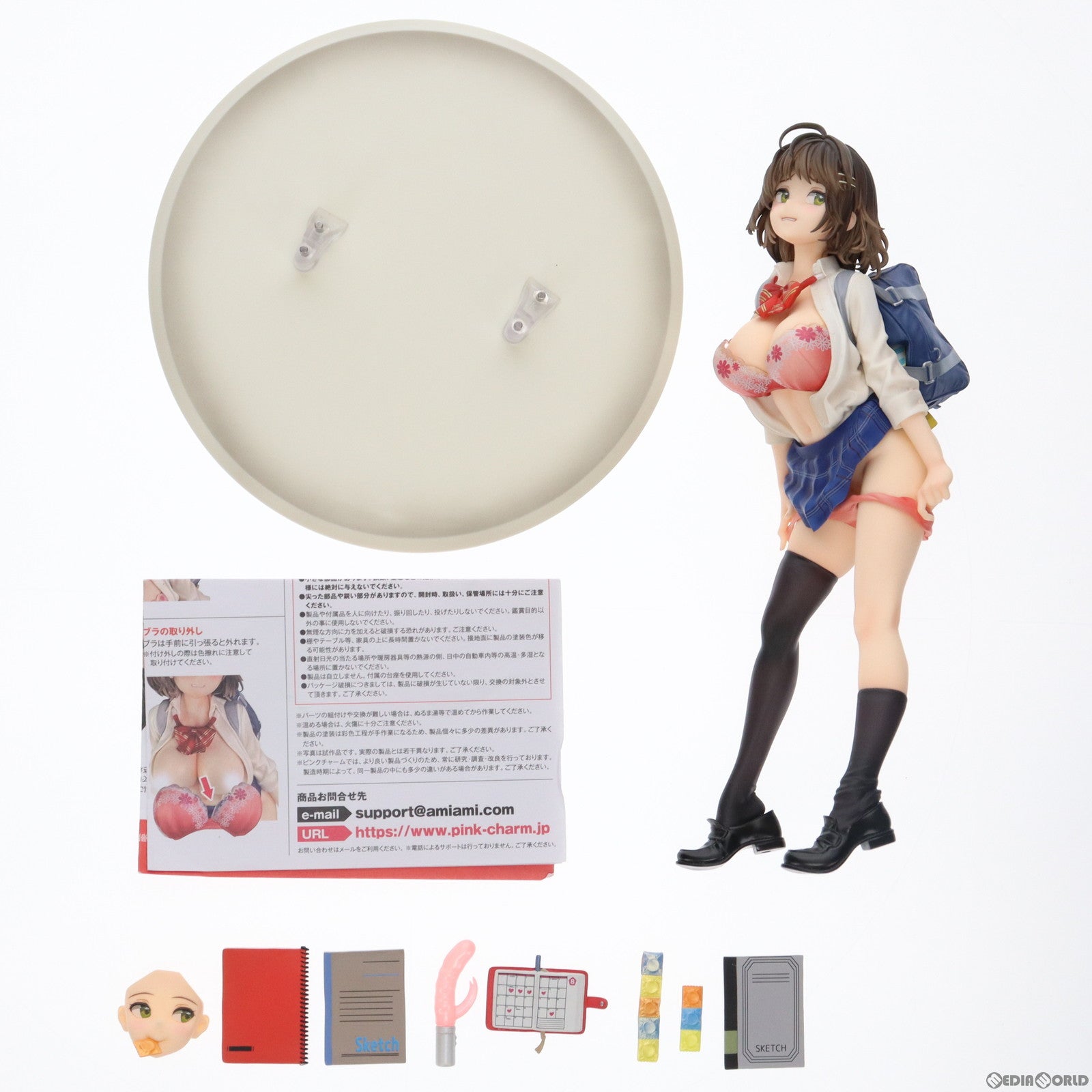 【中古即納】[FIG]あみあみ限定 ポストカード無し 掃除朋具 早坂ゆい(はやさかゆい) 1/6 完成品 フィギュア Pink・Charm(ピンク・チャーム)(20210831)
