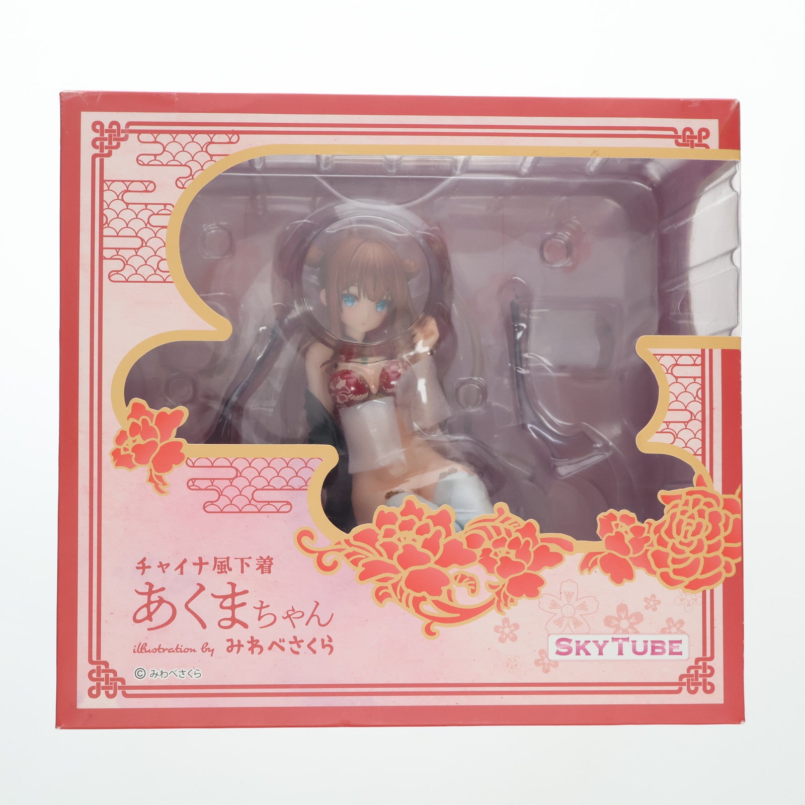 【中古即納】[FIG] ポストカード無し チャイナ風下着あくまちゃん illustration by みわべさくら 1/6 完成品 フィギュア(AX-1170) SkyTube(スカイチューブ)(20230716)