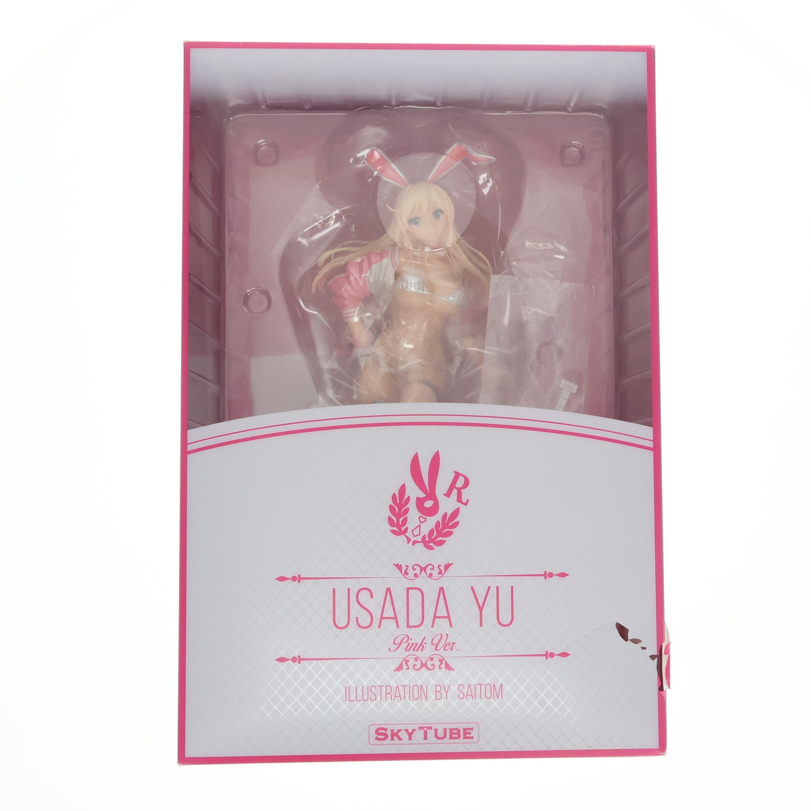 【中古即納】[FIG] ポストカード付属 宇佐田ゆう(うさだゆう) Pink Ver. illustration by saitom 1/6 完成品 フィギュア(AX-1137) SkyTube(スカイチューブ)(20200112)