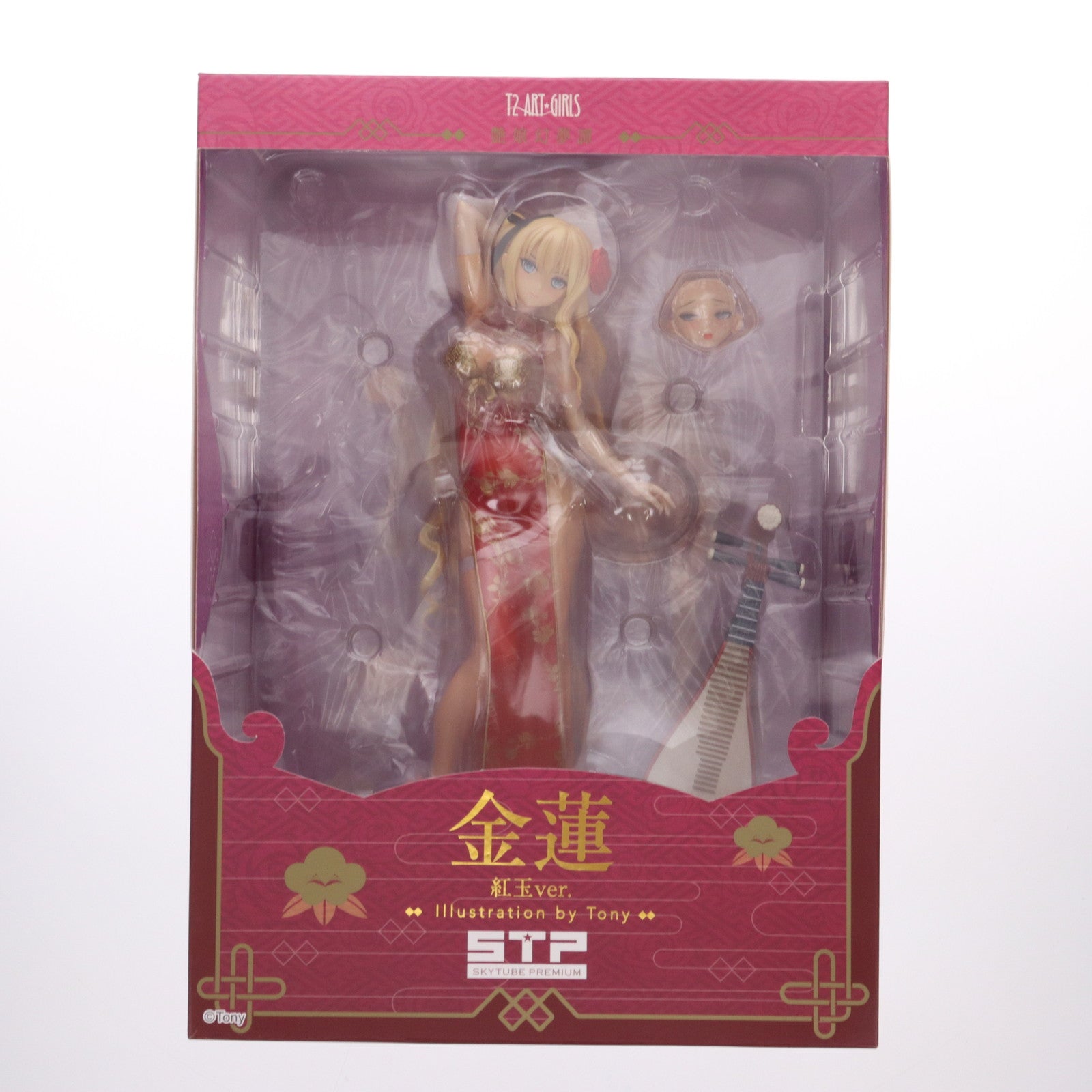 【中古即納】[FIG] ポストカード付属 T2アート☆ガールズ 金蓮 Jin-Lian 紅玉Ver. 艶娘幻夢譚 1/6 完成品 フィギュア(AX-1821) ワンフェス2018夏&STPオンラインショップ限定 SkyTube(スカイチューブ)(20180729)