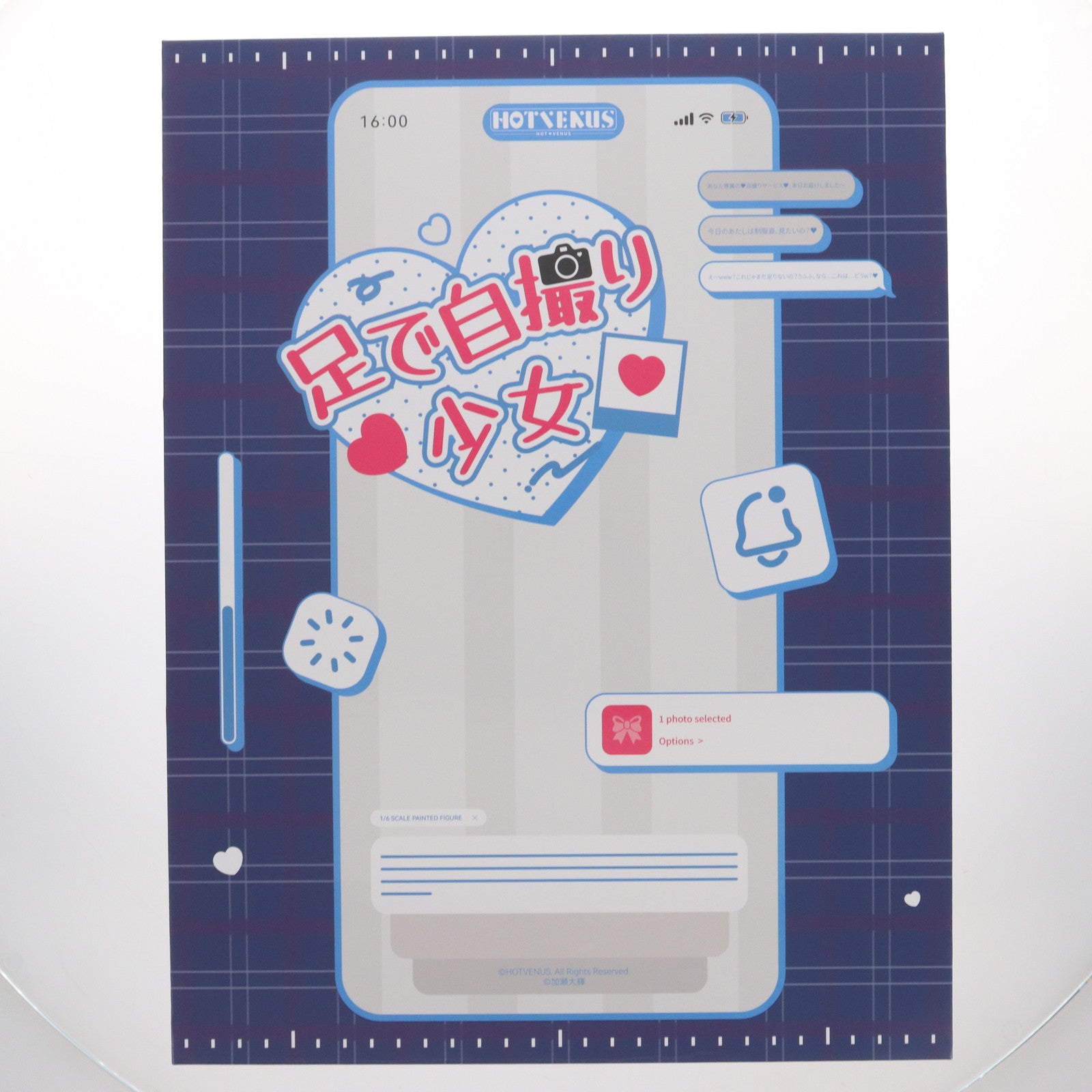 【中古即納】[FIG] ポストカード付属 ネイティブクリエイターズコレクション 足で自撮り少女 タペストリーセット 加瀬大輝オリジナルキャラクター 1/6 完成品 フィギュア HOTVENUS(ホットビーナス)/ネイティブ(20250531)
