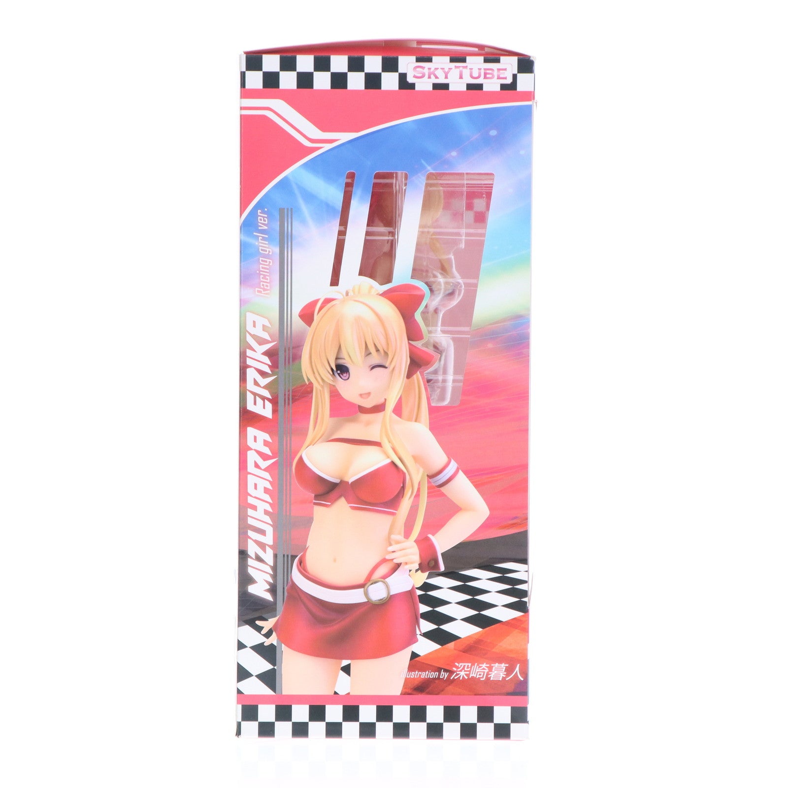 【中古即納】[FIG] ポストカード&あみあみ限定特典付属 水原エリカ(みずはらエリカ) Racing girl ver. Illustration by 深崎暮人 コミック阿吽 1/6 完成品 フィギュア(AX-1046) SkyTube(スカイチューブ)(20180929)