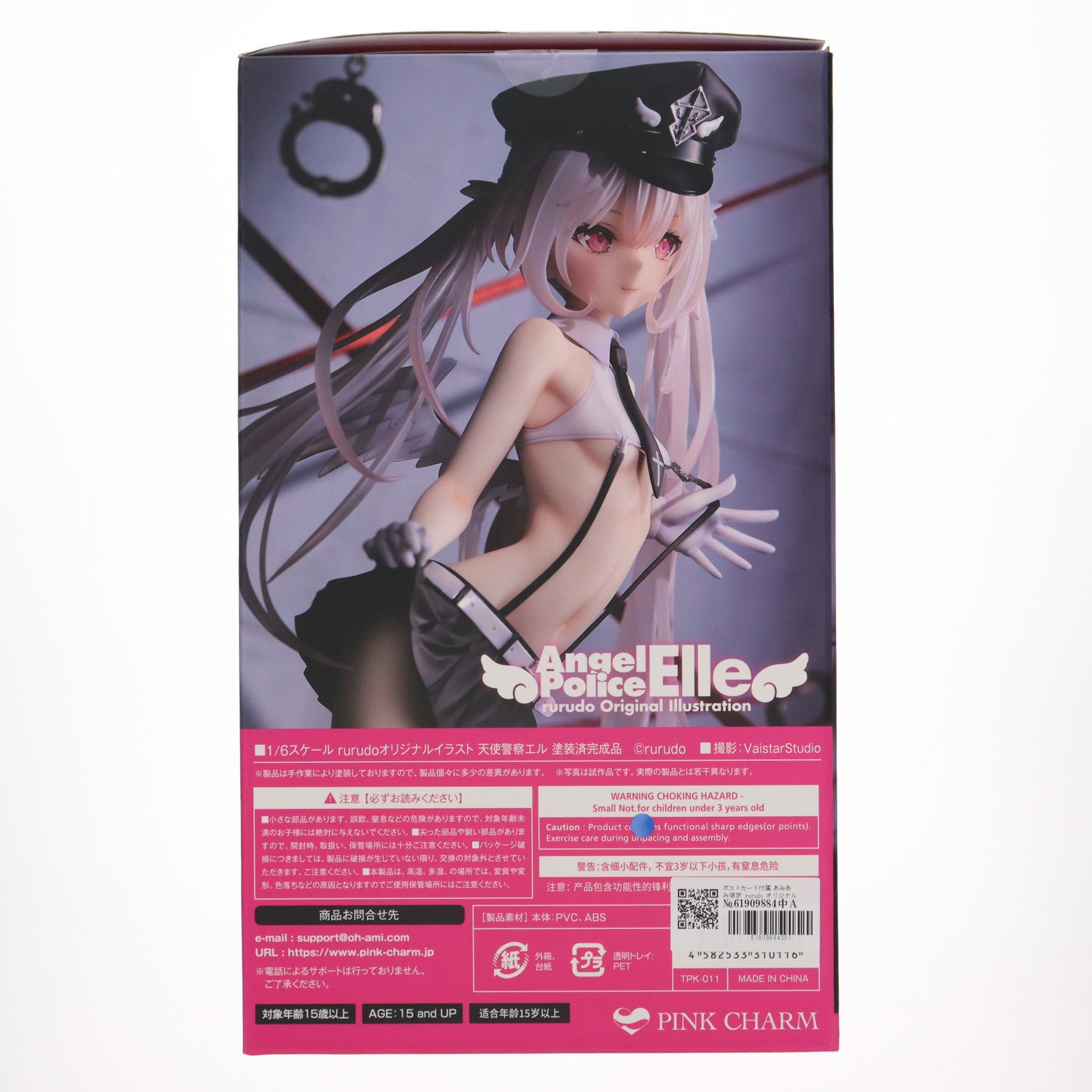 【中古即納】[FIG] ポストカード付属 あみあみ限定 rurudo オリジナルイラスト 「天使警察エルちゃん」 1/6 完成品 フィギュア(TPK-011) Pink・Charm(ピンクチャーム)(20230331)