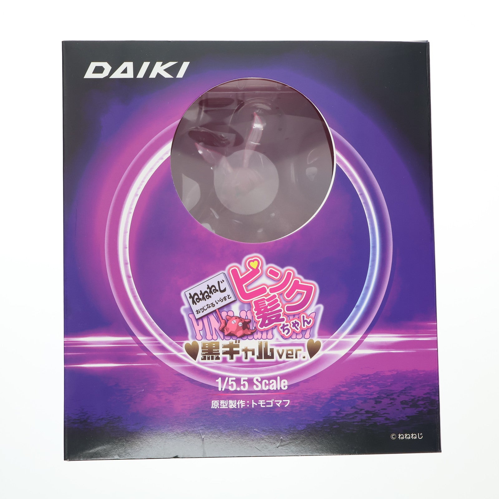 【中古即納】[FIG] ねねねじオリジナルイラスト ピンク髪ちゃん 黒ギャルver. 1/5.5 完成品 フィギュア ダイキ工業(20250531)