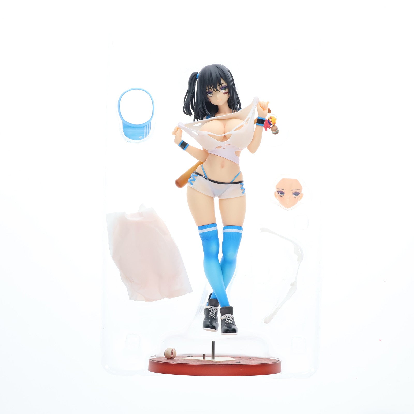 【中古即納】[FIG] 野球娘 illustration by 魔太郎 Light Blue Ver. 1/6 完成品 フィギュア(AX-1180) SkyTube(スカイチューブ)(20210620)