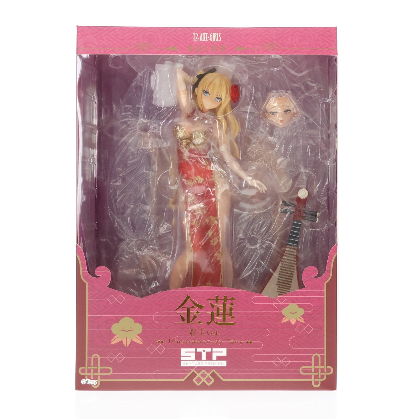 【中古即納】[FIG] ポストカード付属 T2アート☆ガールズ 金蓮 Jin-Lian 紅玉Ver. 艶娘幻夢譚 1/6 完成品 フィギュア(AX-1821) ワンフェス2018夏&STPオンラインショップ限定 SkyTube(スカイチューブ)(20180729)