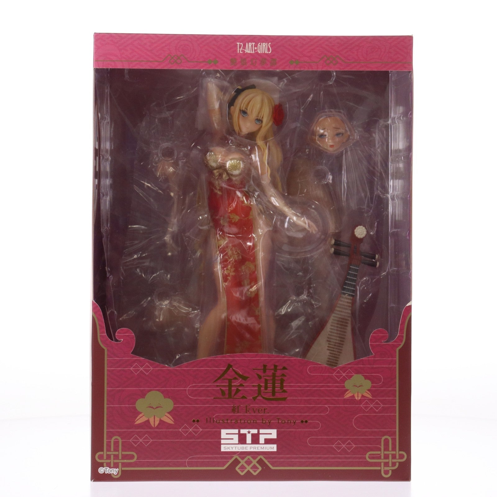 【中古即納】[FIG] ポストカード付属 T2アート☆ガールズ 金蓮 Jin-Lian 紅玉Ver. 艶娘幻夢譚 1/6 完成品 フィギュア(AX-1821) ワンフェス2018夏&STPオンラインショップ限定 SkyTube(スカイチューブ)(20180729)