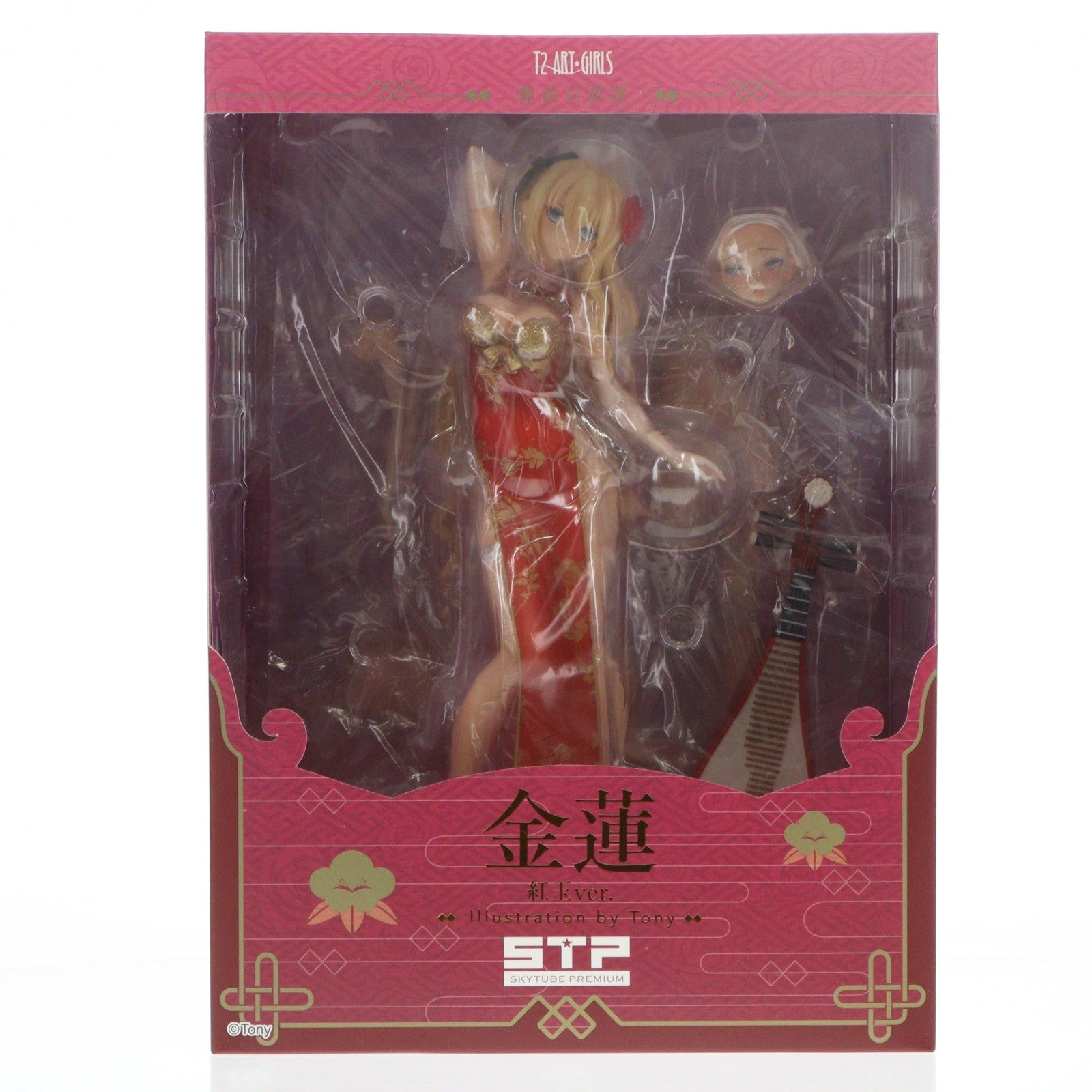 【中古即納】[FIG] ポストカード付属 T2アート☆ガールズ 金蓮 Jin-Lian 紅玉Ver. 艶娘幻夢譚 1/6 完成品 フィギュア(AX-1821) ワンフェス2018夏&STPオンラインショップ限定 SkyTube(スカイチューブ)(20180729)