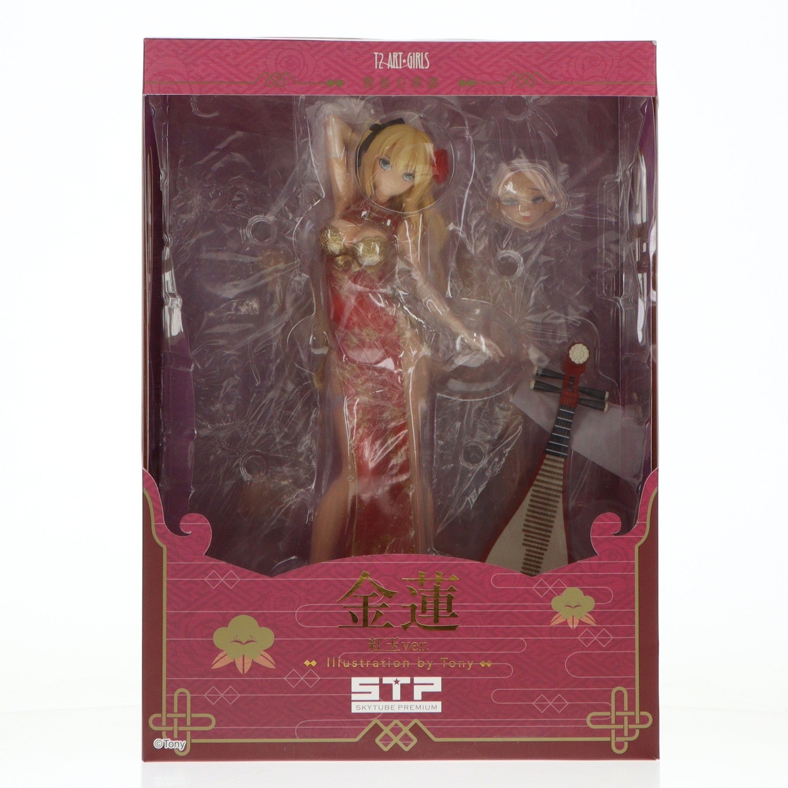 【中古即納】[FIG] ポストカード付属 T2アート☆ガールズ 金蓮 Jin-Lian 紅玉Ver. 艶娘幻夢譚 1/6 完成品 フィギュア(AX-1821) ワンフェス2018夏&STPオンラインショップ限定 SkyTube(スカイチューブ)(20180729)