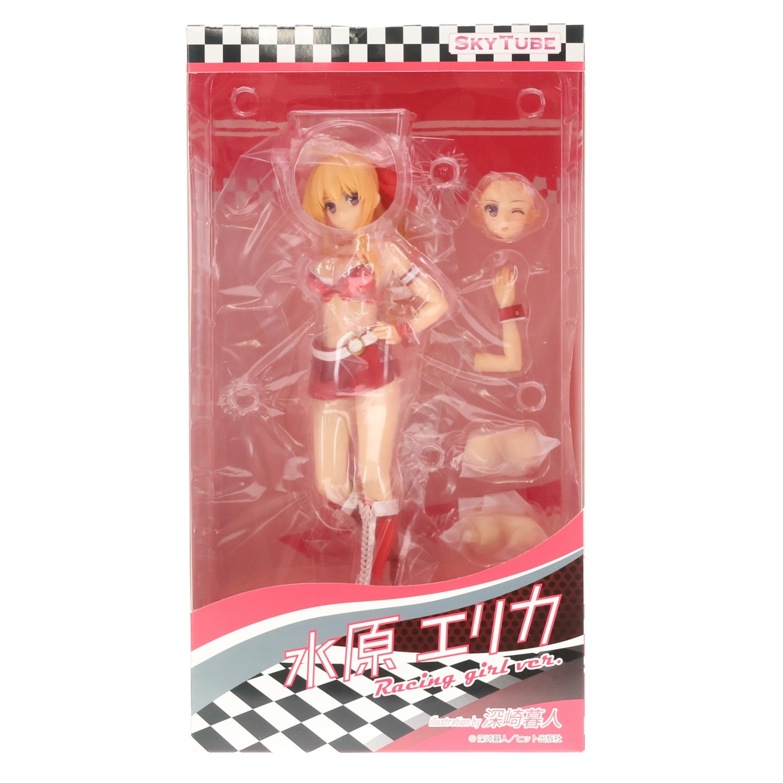 【中古即納】[FIG] ポストカード無し 水原エリカ(みずはらエリカ) Racing girl ver. illustration by 深崎暮人(みさきくれひと) コミック阿吽 1/6 完成品 フィギュア(AX-1046) SkyTube(スカイチューブ)(20180929)