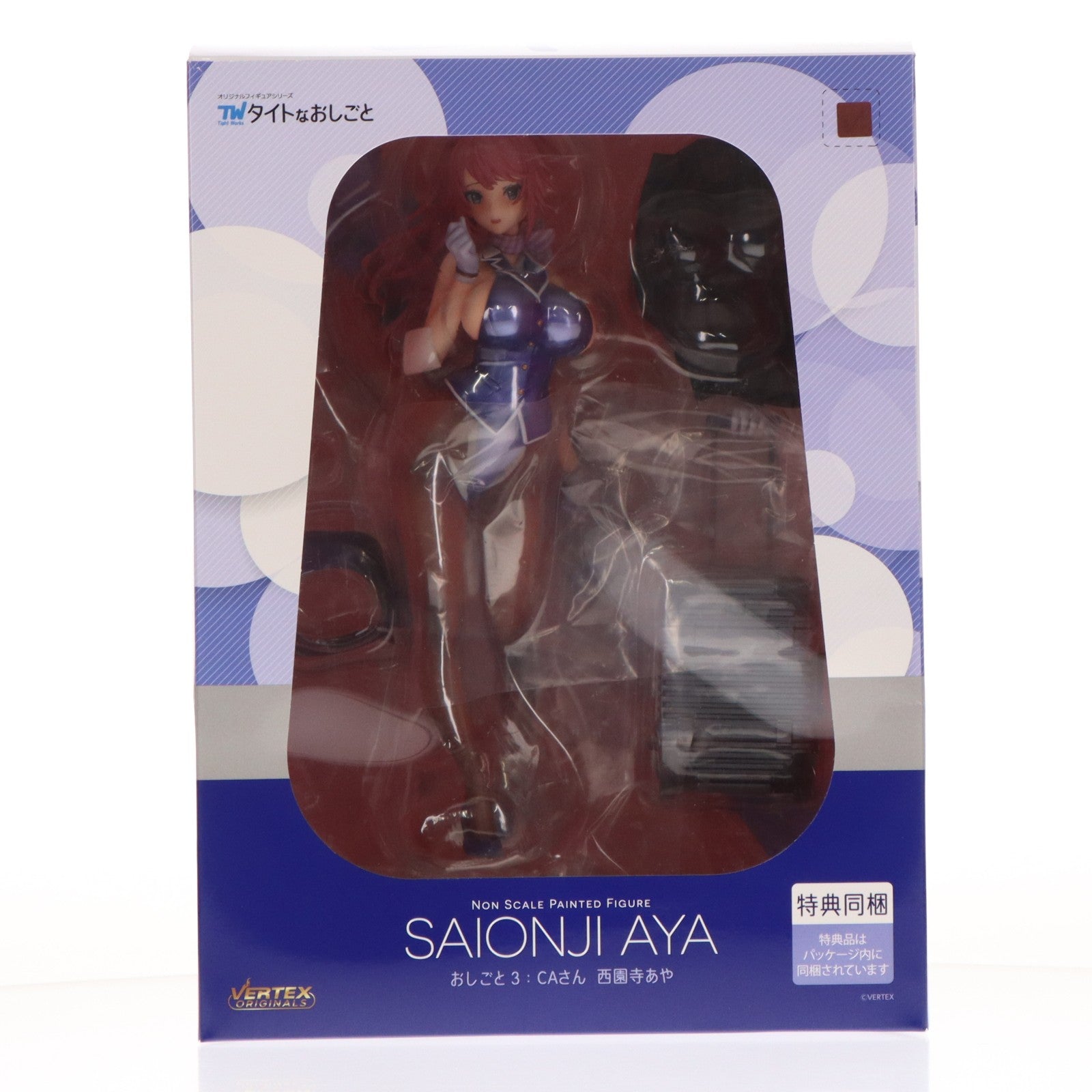 【中古即納】[FIG] あみあみ限定特典2種付属 タイトなおしごと おしごと3:CAさん 西園寺あや(さいおんじあや) アンテナショップ限定版 完成品 フィギュア ヴェルテクス(20250131)