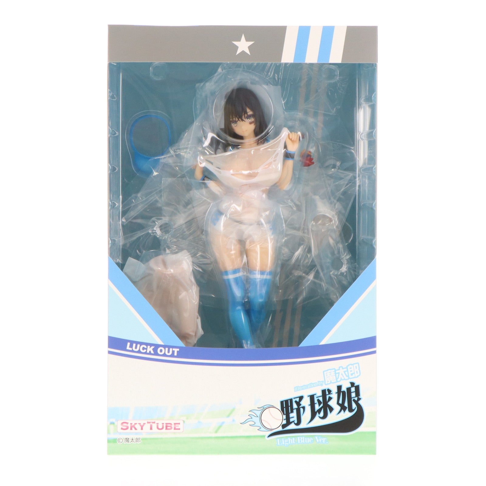 【中古即納】[FIG] 野球娘 illustration by 魔太郎 Light Blue Ver. 1/6 完成品 フィギュア(AX-1180) SkyTube(スカイチューブ)(20210620)