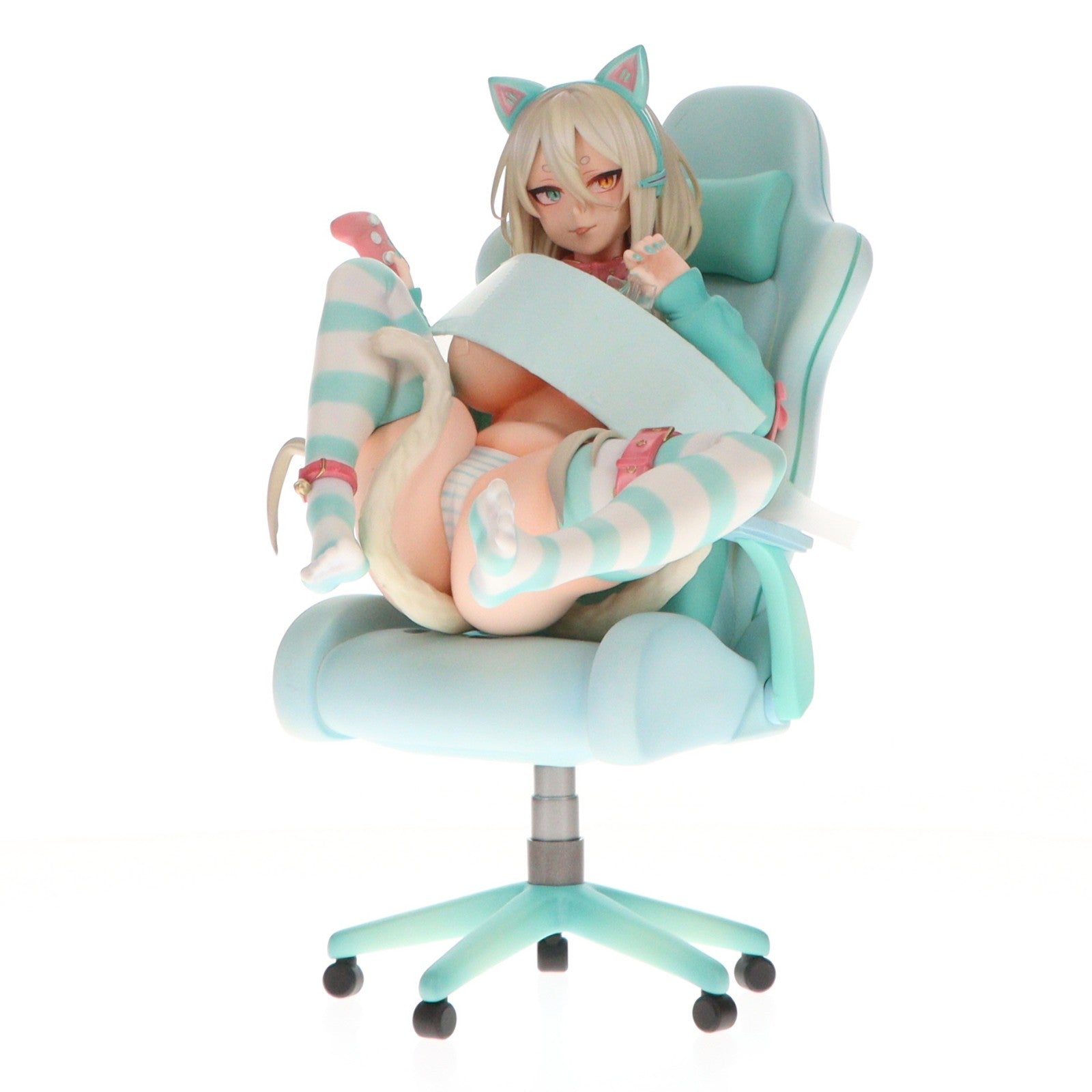 【中古即納】[FIG] アクリルキーチェーン付属 ネコマタ巨乳ゲーマー シロ 通常版 1/6 完成品 フィギュア Lovely(ラブリー)(20231217)