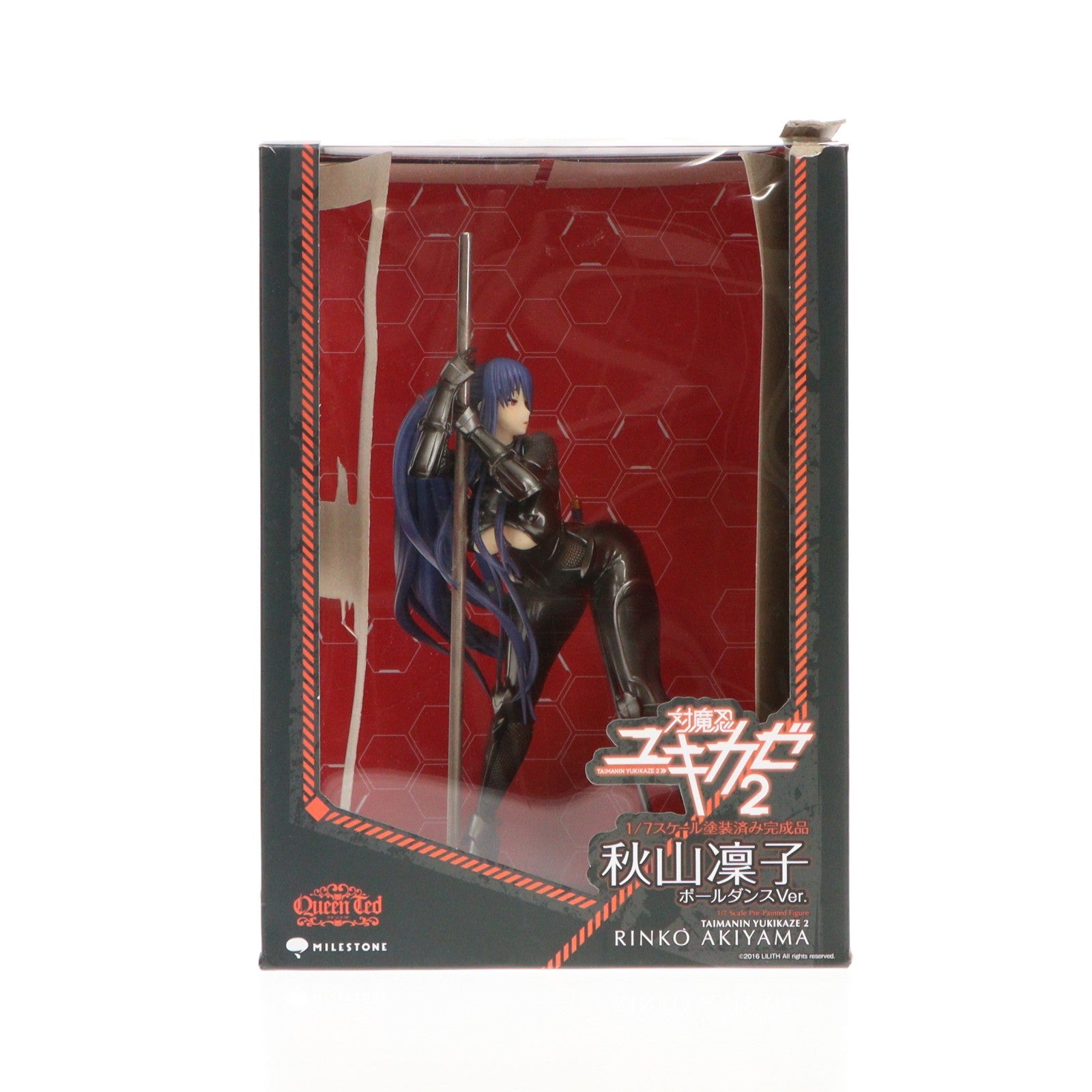 【中古即納】[FIG] 秋山凜子(あきやまりんこ) ポールダンスVer. 色替え版 対魔忍ユキカゼ2 1/7 完成品 フィギュア クイーンテッド(20210331)