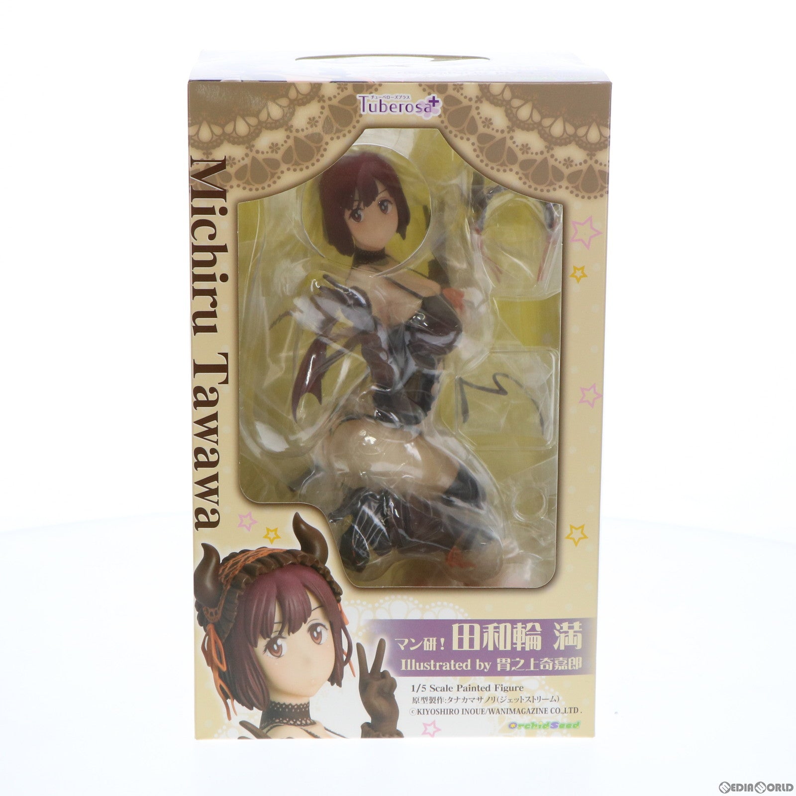 【中古即納】[FIG] 田和輪満(たわわみちる) illustrated by 胃之上奇嘉郎 マン研! 1/5 完成品 フィギュア(PVC201) チューベローズプラス(オーキッドシード)(20220129)