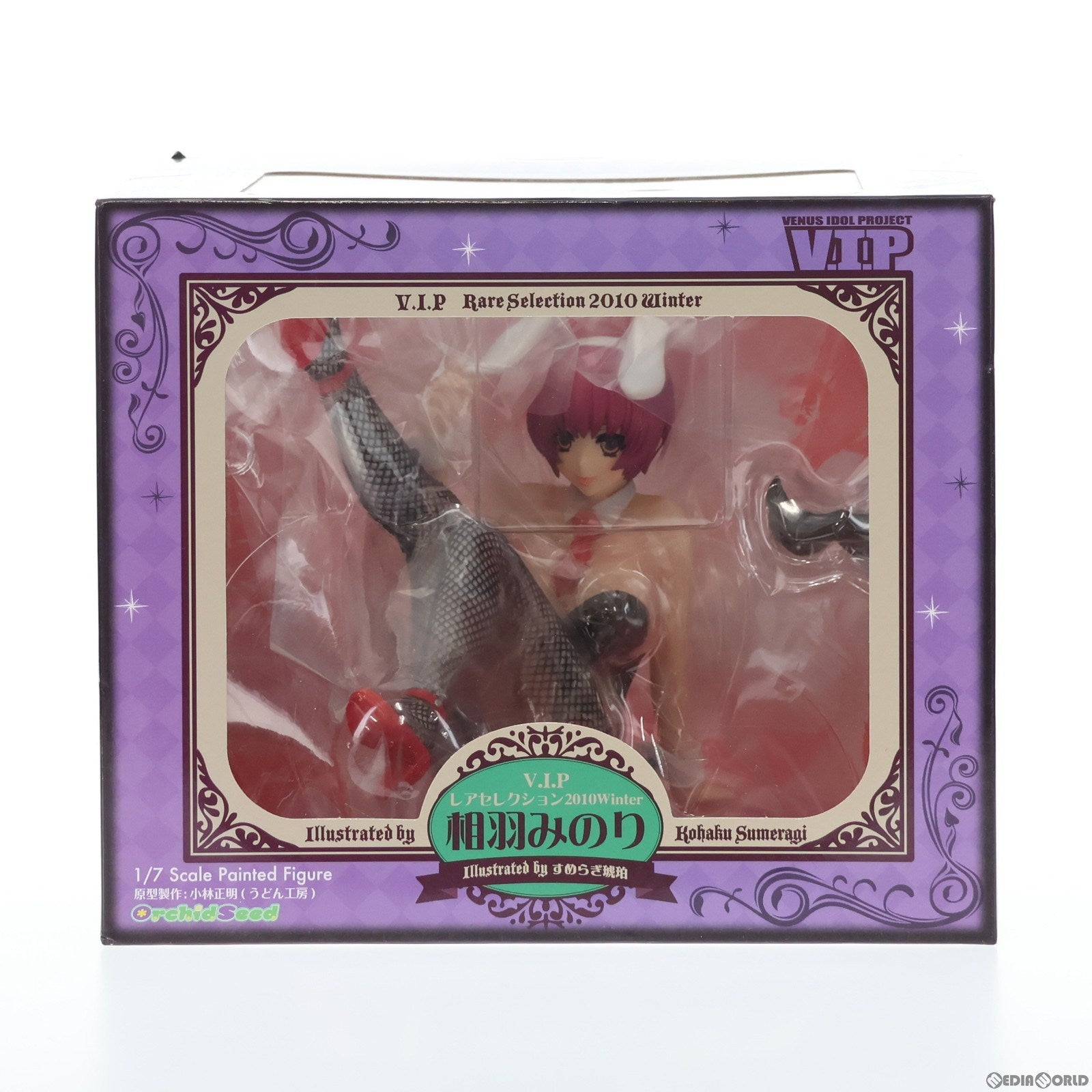 【中古即納】[FIG] 相羽みのり(あいばみのり) Illustrated by すめらぎ琥珀 V.I.P レア・セレクション2010Winter 1/7 完成品 フィギュア オーキッドシード(20140412)
