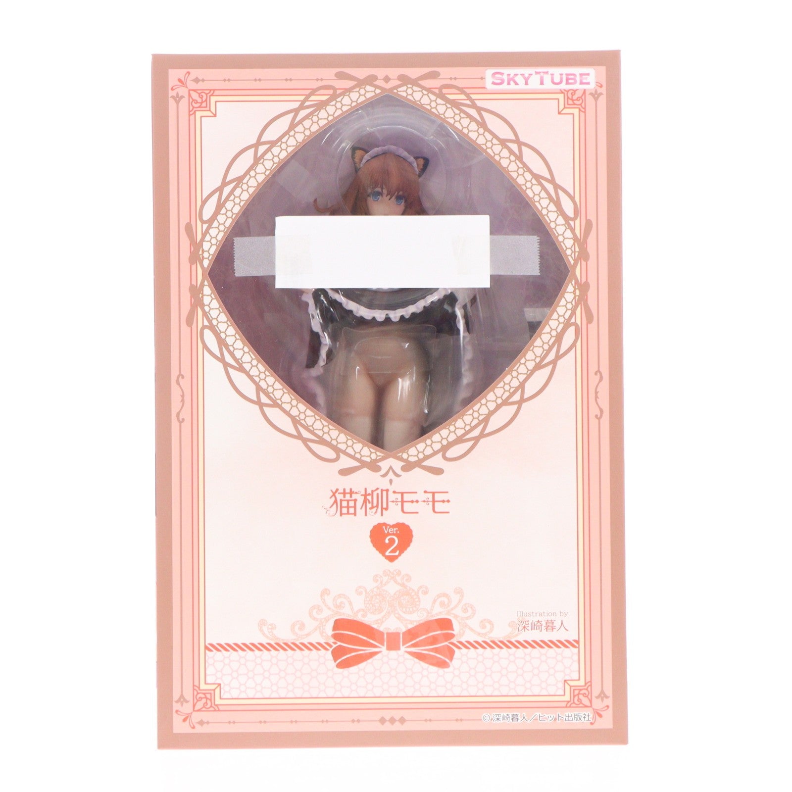【中古即納】[FIG] あみあみ限定特典&ポストカード付属 猫柳モモ(ねこやなぎもも) Ver.2 illustration by 深崎暮人(みさきくれひと) コミック阿吽 1/6 完成品 フィギュア(AX-1079) SkyTube(スカイチューブ)(20230827)